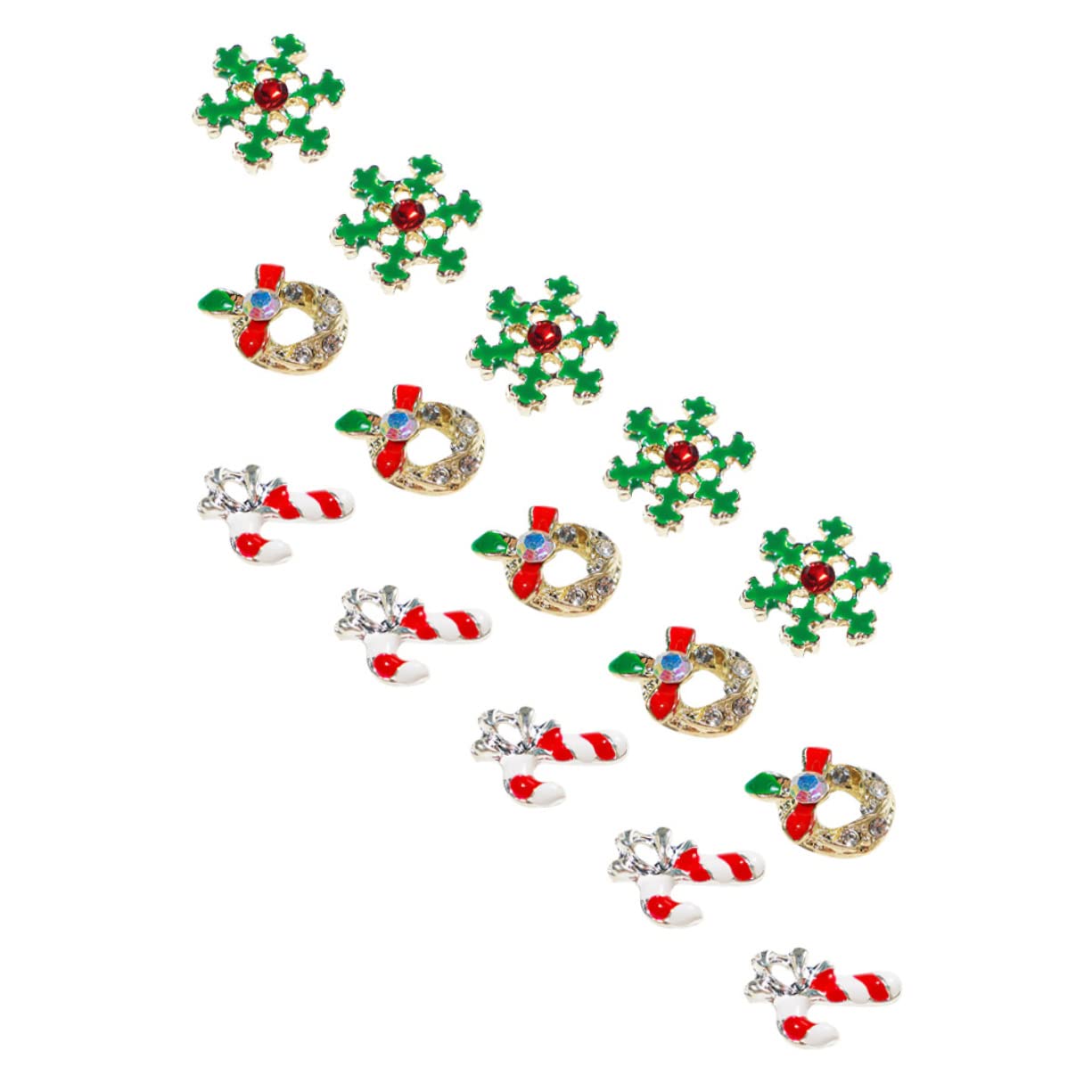 Beavorty Christmas Nail Decorations Set - 15pcs Alloy Nail Art Charms for DIY Manicure | Holiday Nail Accessories for Women | Perfect for Xmas Parties, Gift Giving & Home Nail Salon