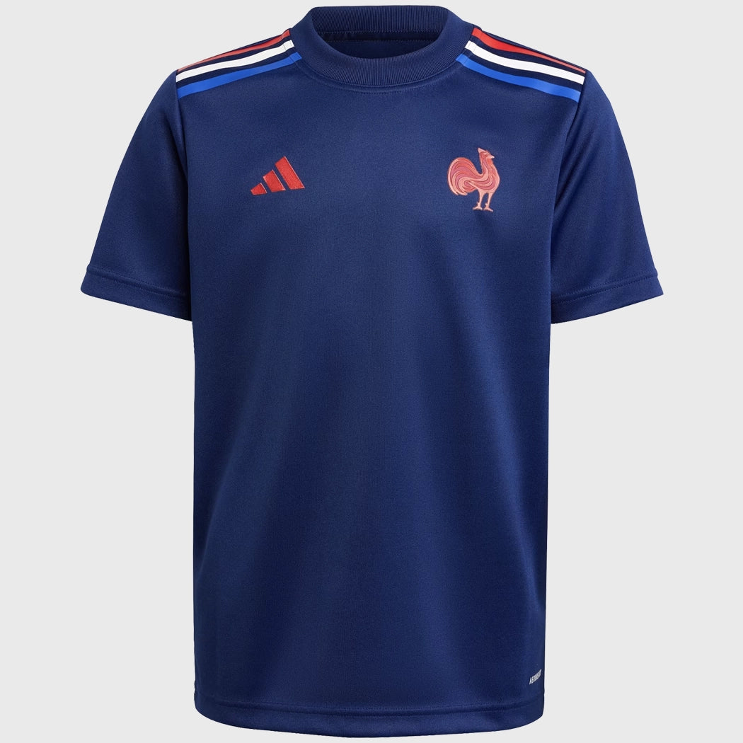 Adidas France Rugby Kids Supporters T-Shirt - Official Licensed Jersey for Young Fans - Perfect for Game Day & Sports Events