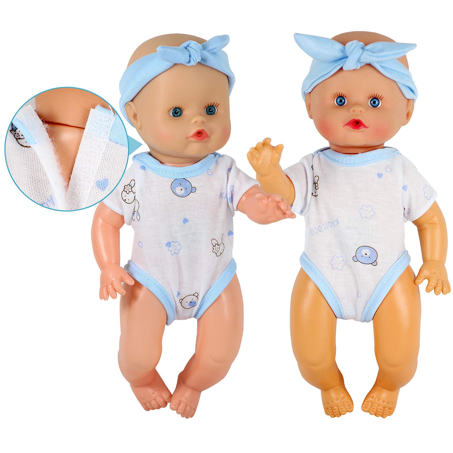 9-11 Inch Baby Doll Clothes 6-Piece Set - Reborn Newborn Outfits for Kids & Toddlers - Perfect for Christmas Gifts & Role Play