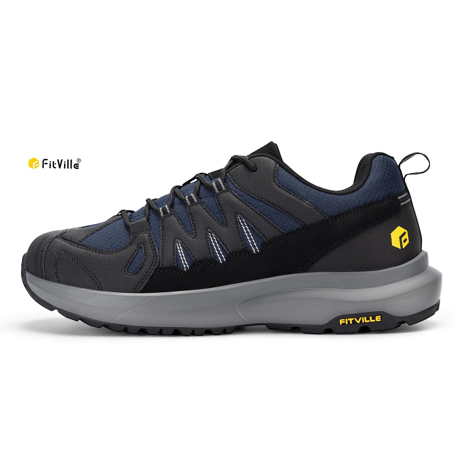 FitVille Wide Hiking Shoes for Women - Arch Support Outdoor Work Shoes & Trekking Sneakers | Heel Pain Relief | Perfect for Hiking, Trail Walking & Outdoor Adventures