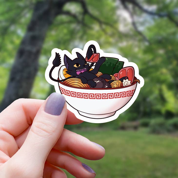 Dragon Ramen Sticker - Anime Food Decal for Laptops, Water Bottles & Notebooks | Perfect for Otaku Fans & Japanese Culture Enthusiasts