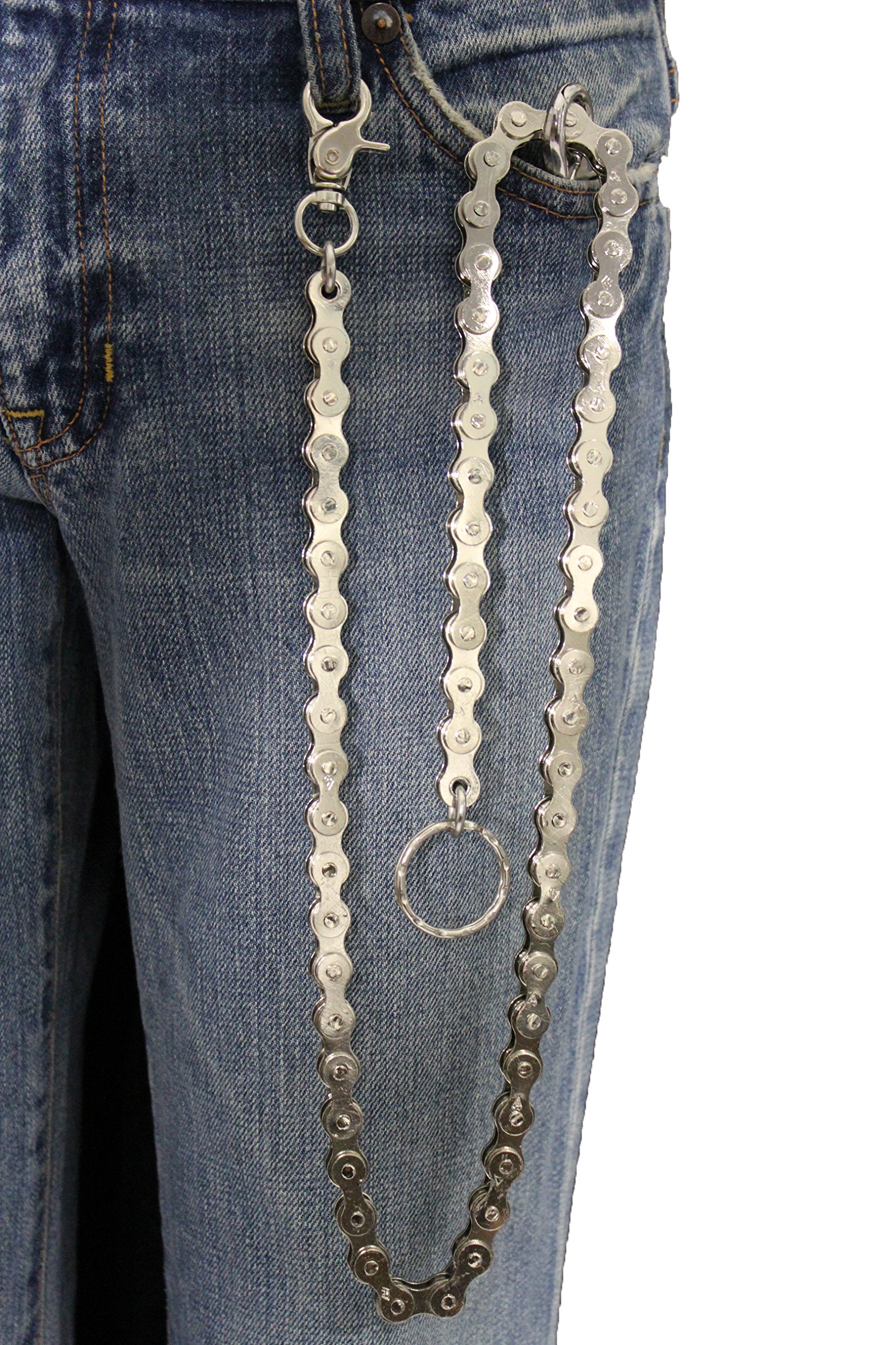 TFJ Men's Fashion Wallet Chain - 33 Inch Extra Long Metal Motorcycle Accessory for Bikers & Style Enthusiasts | Perfect for Jeans, Leather Jackets & Everyday Carry