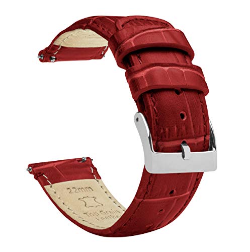 Crimson Red & Stainless Steel Buckle