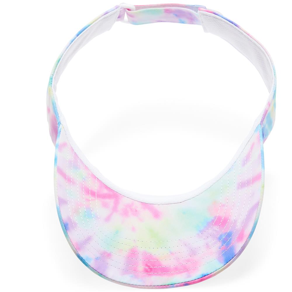 Fila Tie Dye Visor Hat - White & Cotton Candy Color - Perfect for Running, Tennis, Golf & Outdoor Sports