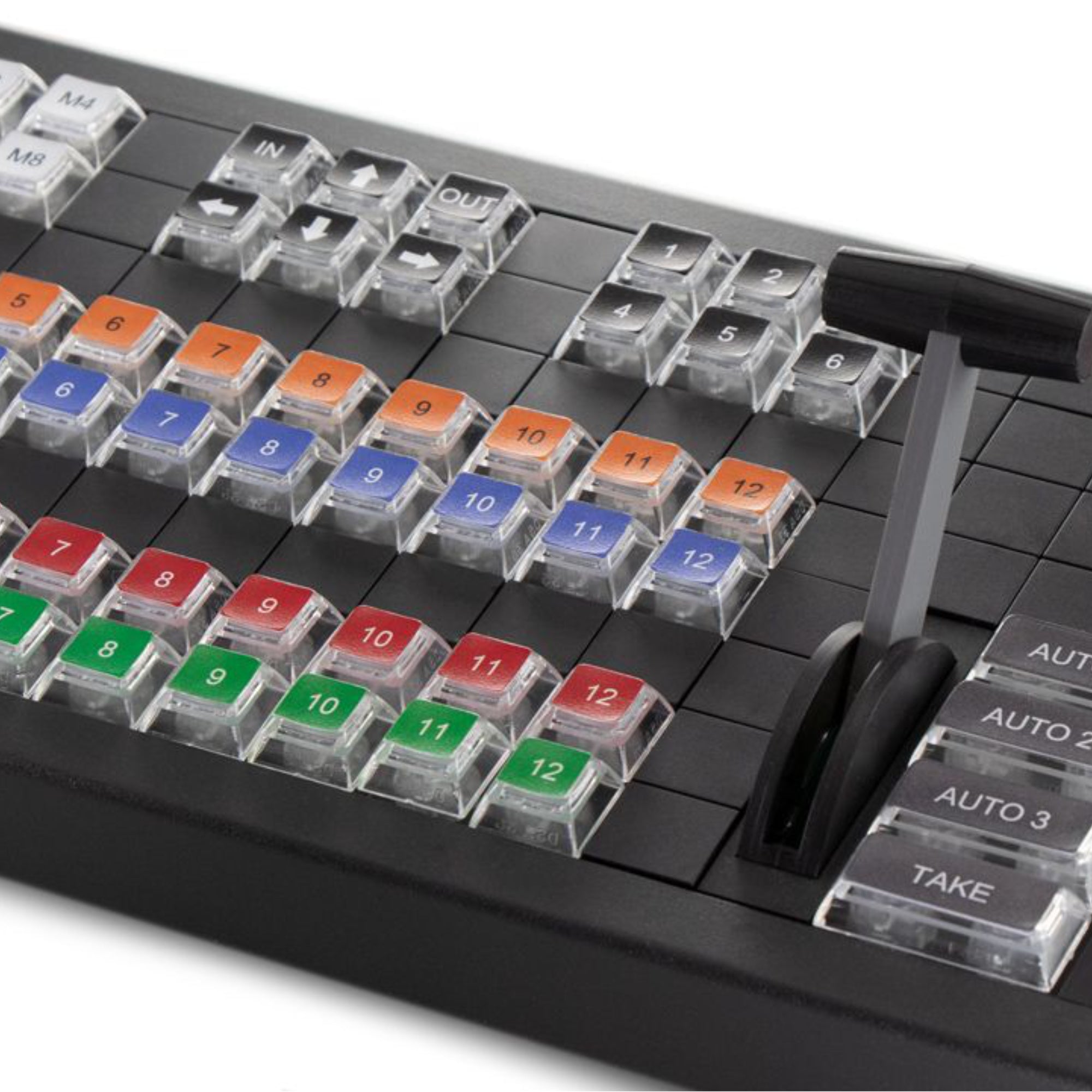X-Keys 124 T-Bar Keyboard with Video Switcher Key Set Bundle - Professional Studio Control Panel for Live Streaming & Broadcast Production