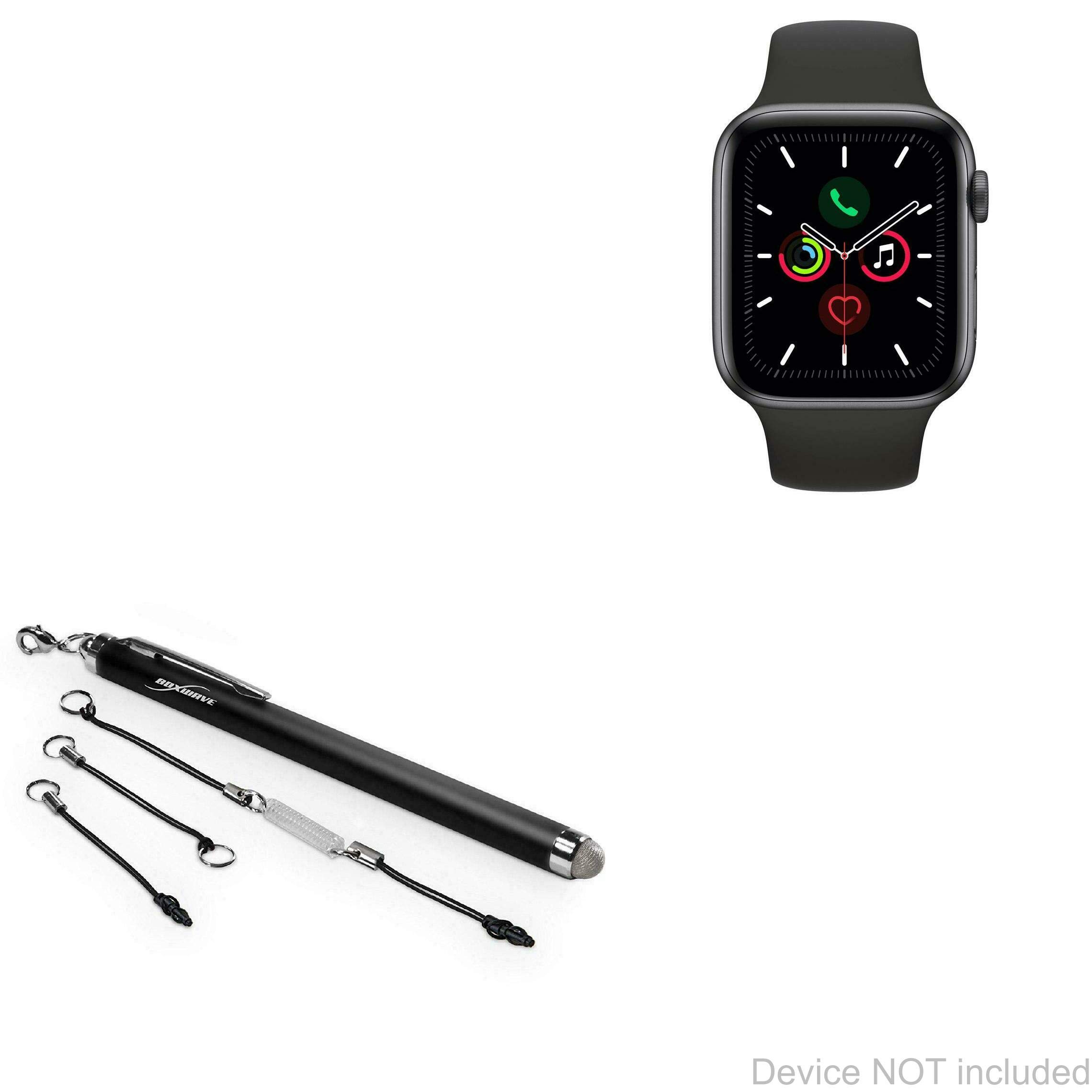 BoxWave EverTouch Capacitive Stylus Pen for Apple Watch Series 5 - Precision Fiber Tip Stylus - Jet Black - Perfect for Drawing, Note-Taking & Touchscreen Navigation