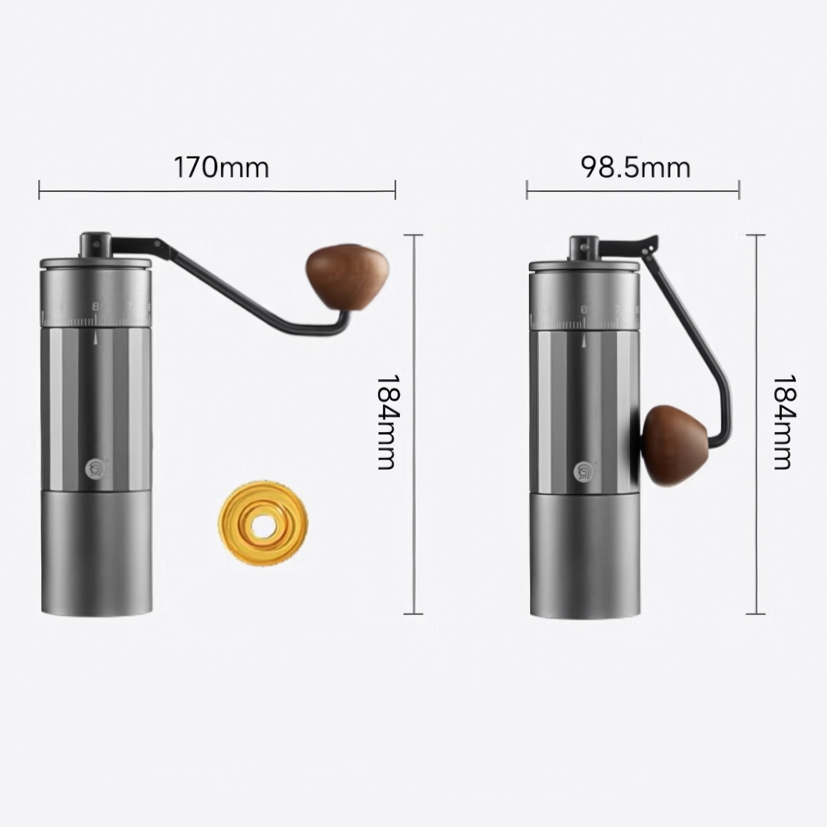 Premium Z5 X Fold Manual Coffee Grinder - Adjustable Ceramic Burr, Portable Hand Crank Mill for Espresso, French Press & Pour Over - Perfect for Camping, Travel & Home Brewing