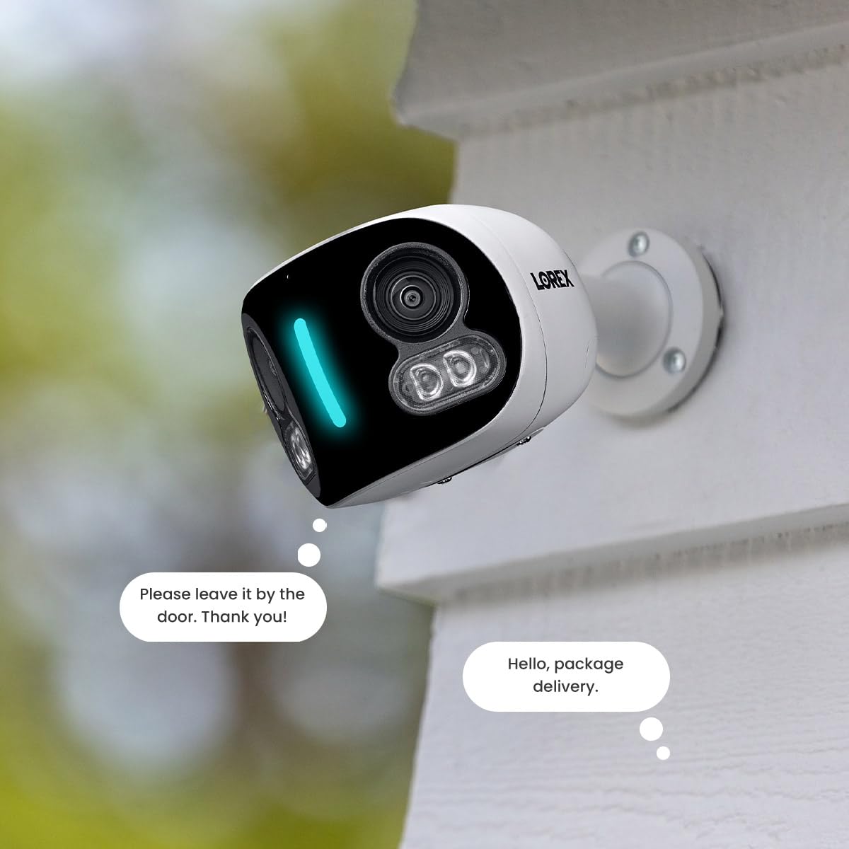 Lorex H20-4K IP Wired Dual Lens Add-On Security Camera with Smart Security Lighting & Motion Detection - Indoor/Outdoor Home Surveillance for Day & Night Protection