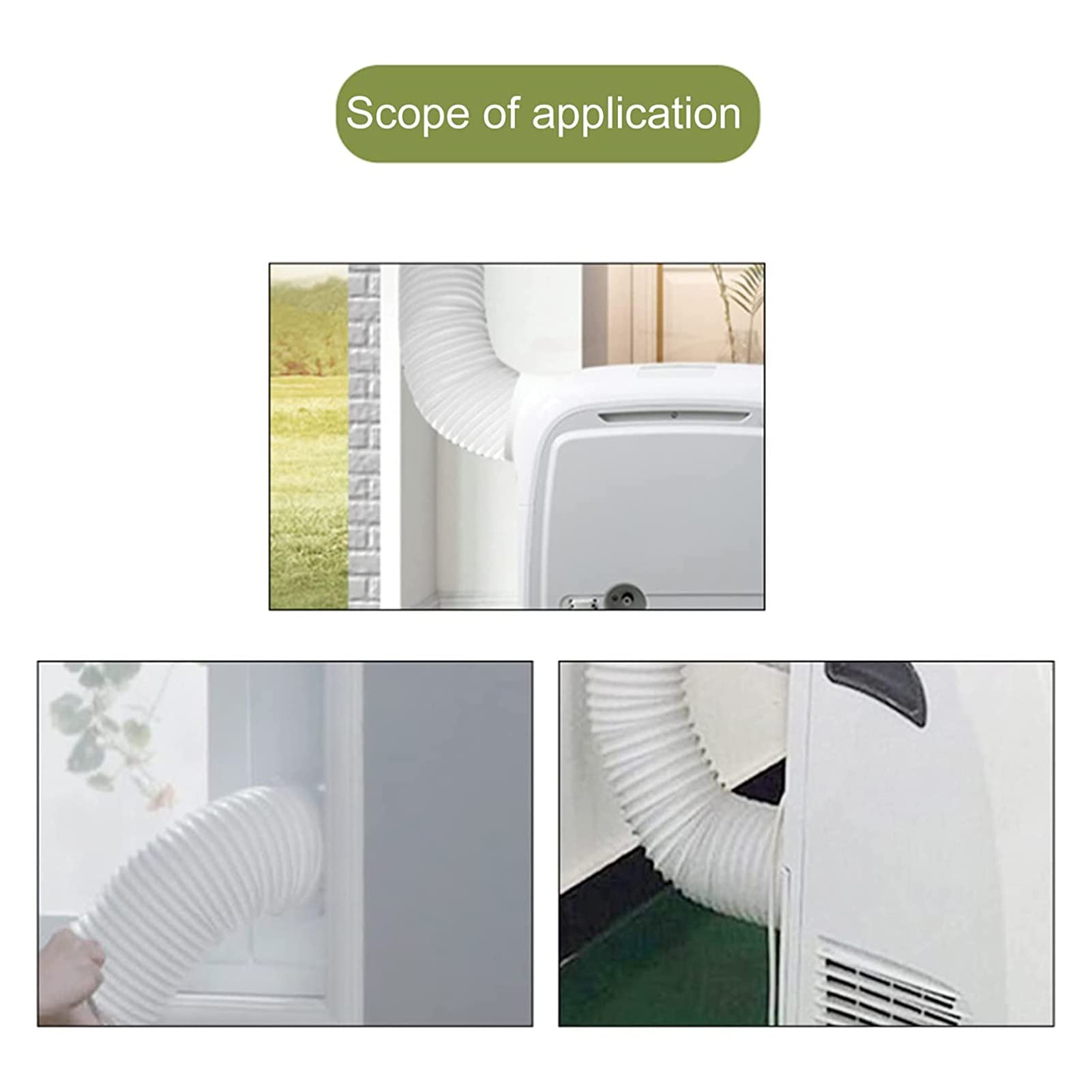 ABS Adjustable Air Conditioner Hose Connector for 1.5P Portable AC Units - Universal Exhaust Duct Adapter for KYR 35 Mobile AC - Perfect for Home, Office & RV Cooling Solutions