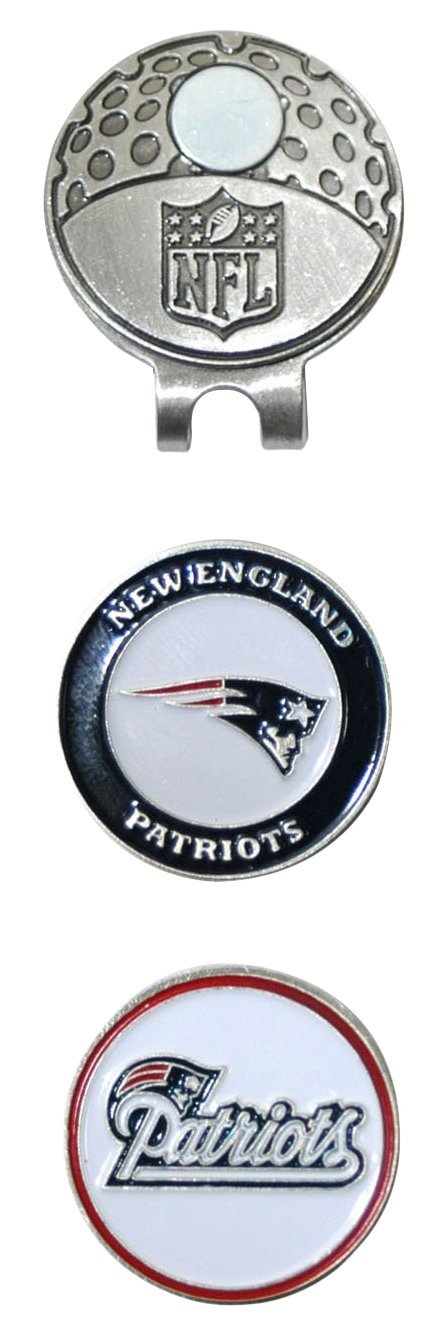 Team Golf NFL Golf Cap Clip with 2 Removable Double-Sided Enamel Magnetic Ball Markers - Easy Hat Attachment for Golfers | Perfect for Golf Course, Driving Range & Outdoor Sports