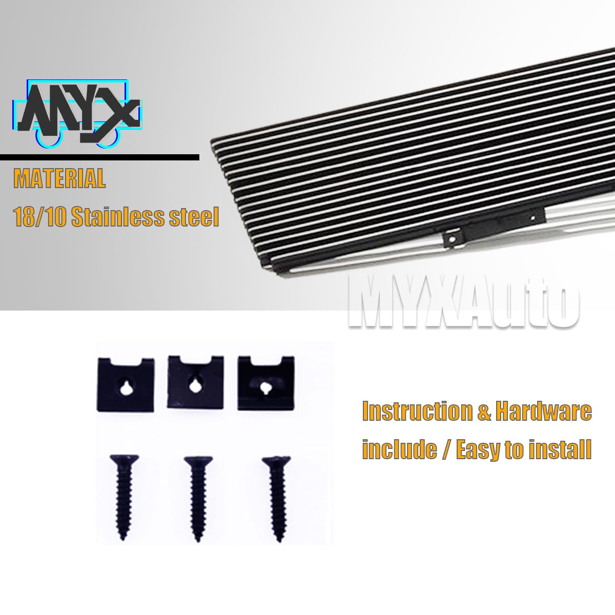 1981-1987 Chevy GMC Pickup Suburban Blazer Jimmy Replacement Upper Grille - Phantom Style with Stacked Lights & Mirror Polish Finish | Perfect for Restoration & Custom Upgrades