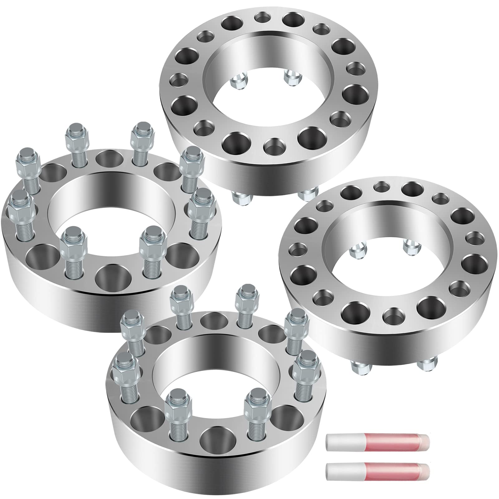 ECCPP 4PCS 2 Inch Wheel Spacers 50mm 8x6.5 to 8x6.5 117mm CB - Compatible with 2002-2004 Chevrolet Silverado 3500, 2008-2010 Chevrolet Silverado 3500 HD, 2001-2009 Chevrolet Suburban 250 - Enhance Vehicle Stability & Off-Road Performance