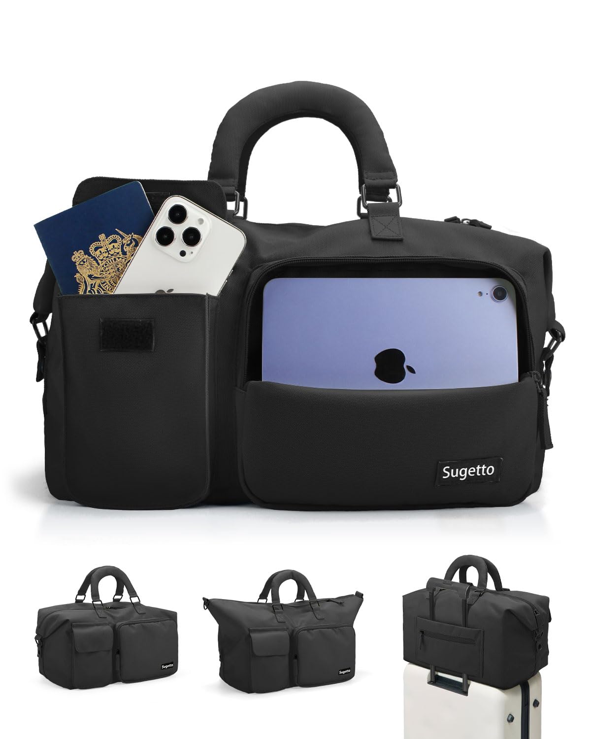Stylish Travel Duffle Bag for Women & Men - Lightweight Carry-On Weekender with Shoe Compartment | Perfect for Gym, Weekend Trips & Air Travel