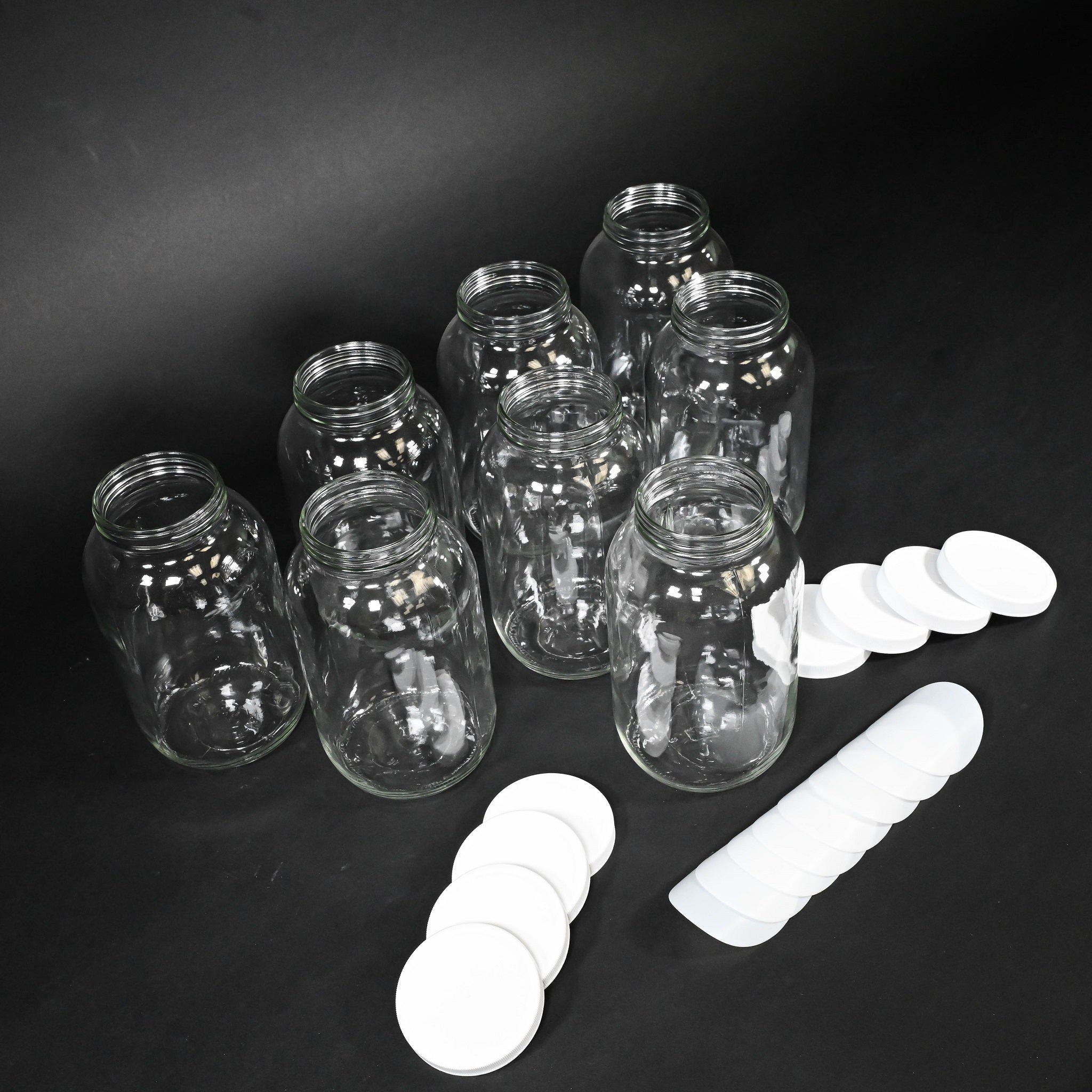 8 Pack 1.8 Liter Glass Bottles with Airtight Lids - Perfect for Home Brewing, Juice Storage & DIY Projects