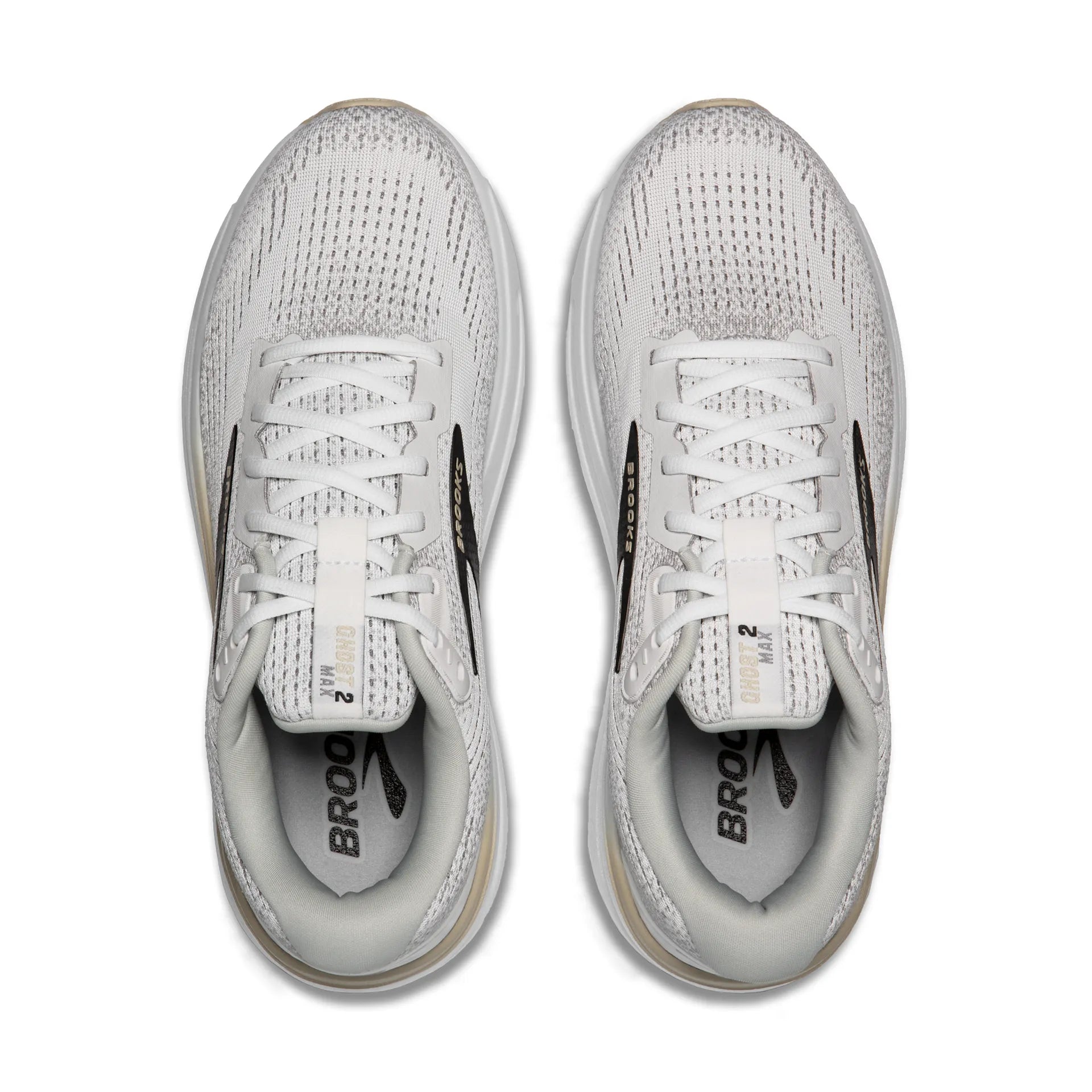Nike Men's Ghost Max 2 Running Shoes - White/Pelican/Oyster Colorway | Lightweight Cushioned Sneakers for Jogging, Gym Workouts & Daily Wear