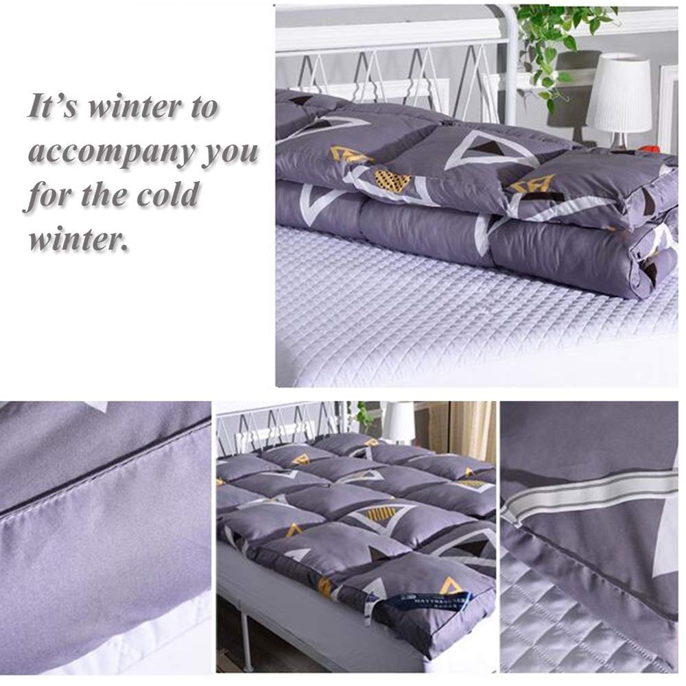 Portable Futon Mattress - Soft & Comfortable Foldable Floor Mat for Sleeping - Queen Size - Perfect for Living Room, Dorm, Camping & Travel - F Series