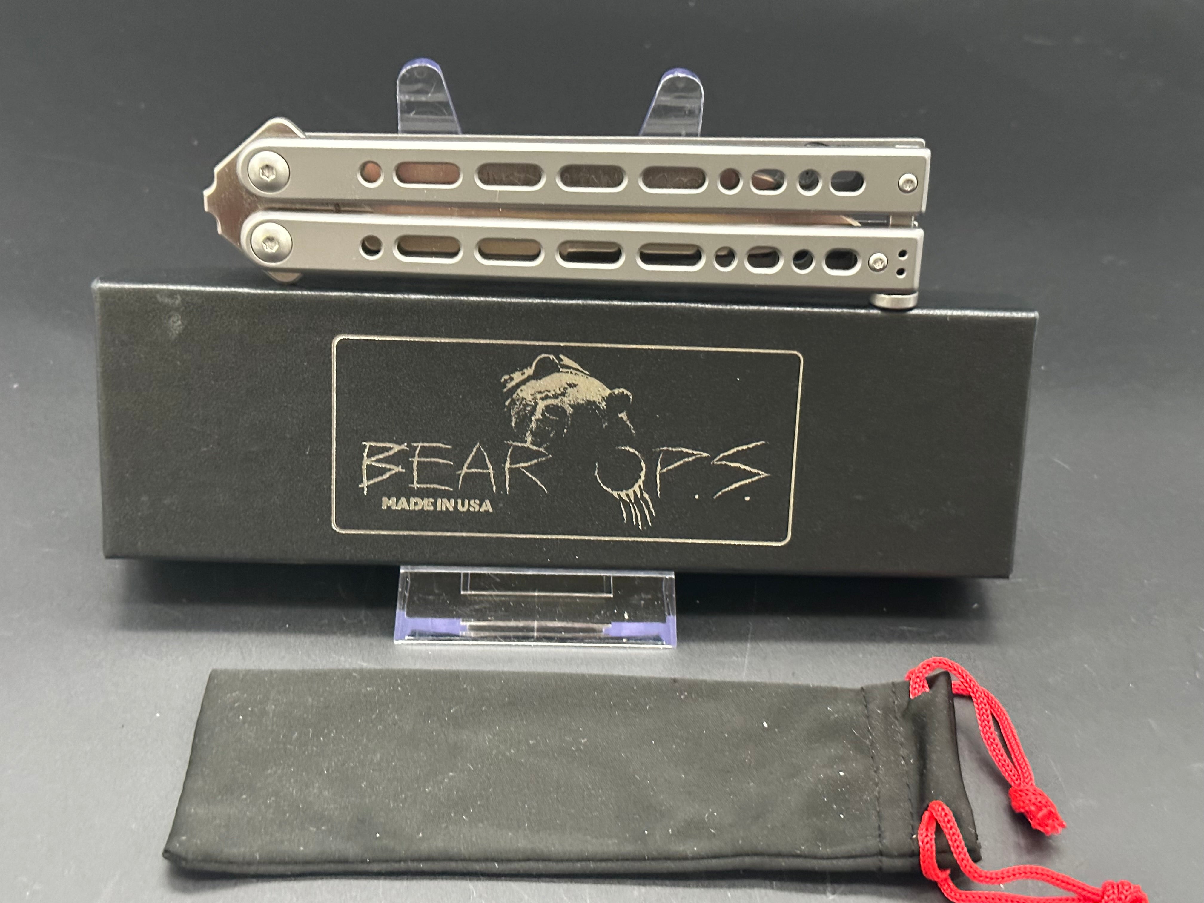 Bear Ops Bear Song VIII Butterfly Knife - Premium Stainless Steel Trainer for Beginners & Collectors - Perfect for Practice, Tricks & EDC (Everyday Carry)