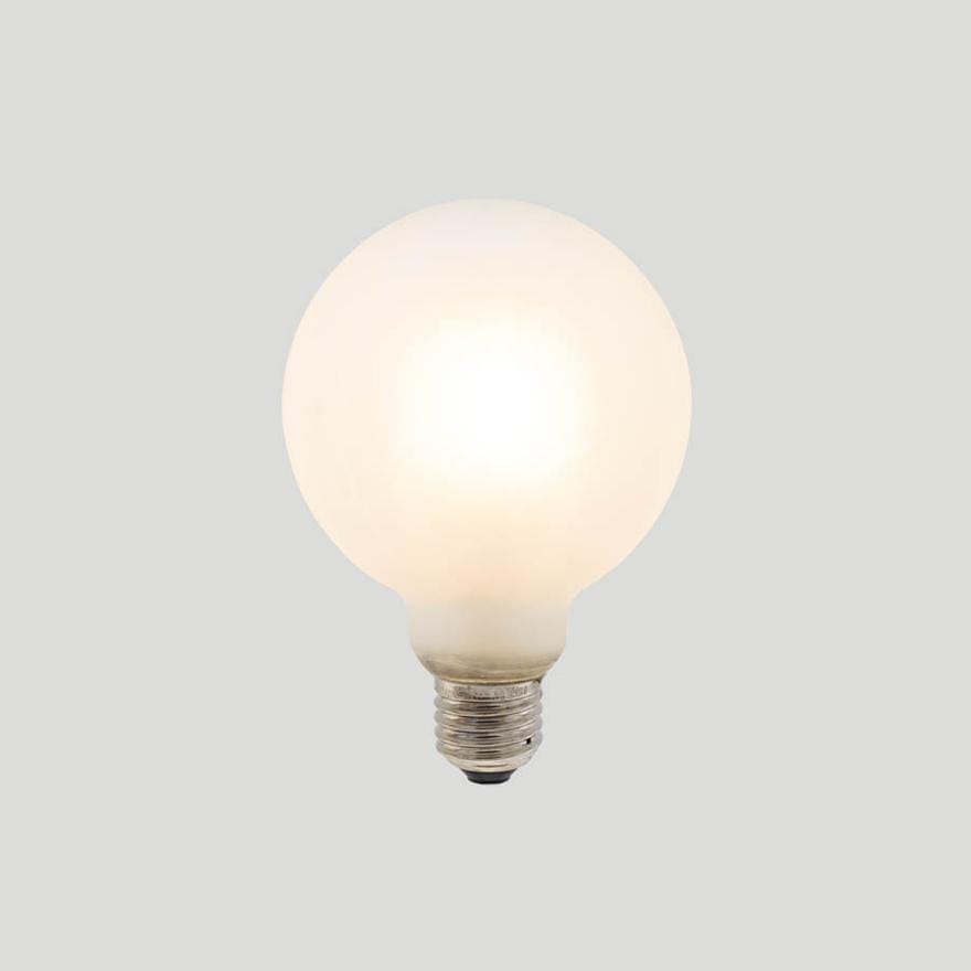G95 E27 6W 2700K Warm White Porcelain LED Bulb - Perfect for Bedroom, Living Room, and Vintage Style Lighting