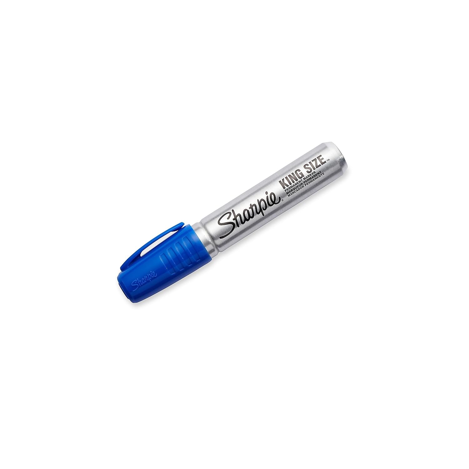Sharpie King Size Permanent Marker - Chisel Tip, Blue Ink, 12-Pack (SAN15003) - Ideal for Office, School, Art Projects & DIY Crafts