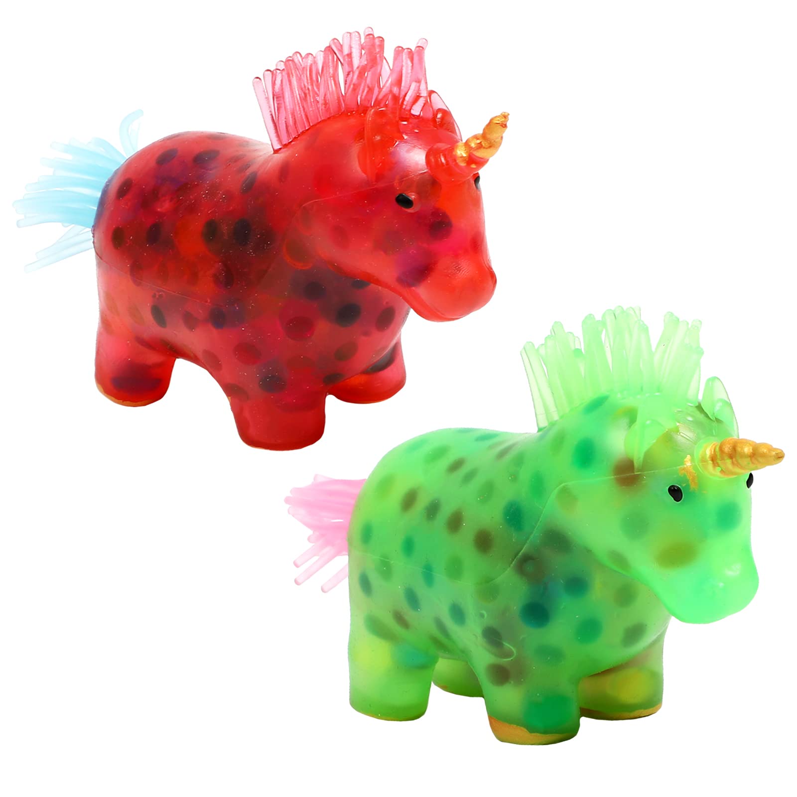 ONEST 2-Pack Unicorn Squishy Stress Balls - Water Bead Filled Sensory Fidget Toys for Anxiety Relief, Party Favors & Gifts for Kids & Adults | Perfect for Classroom, Office & Travel Stress Relief