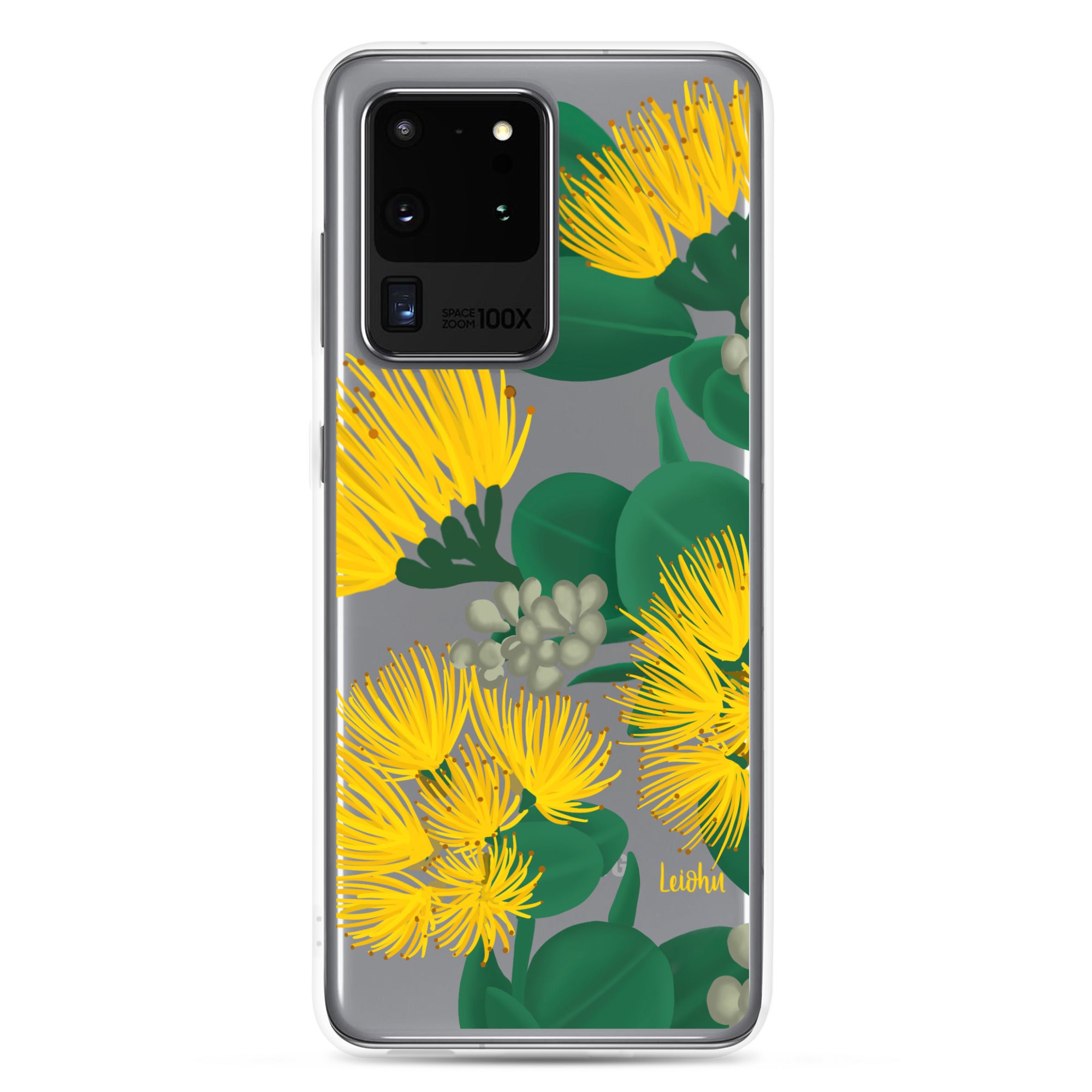 Ōhi'a Lehua Melemele Yellow Flower Clear Protective Case for Samsung Galaxy [Model] - Durable Slim Cover for Everyday Use & Travel