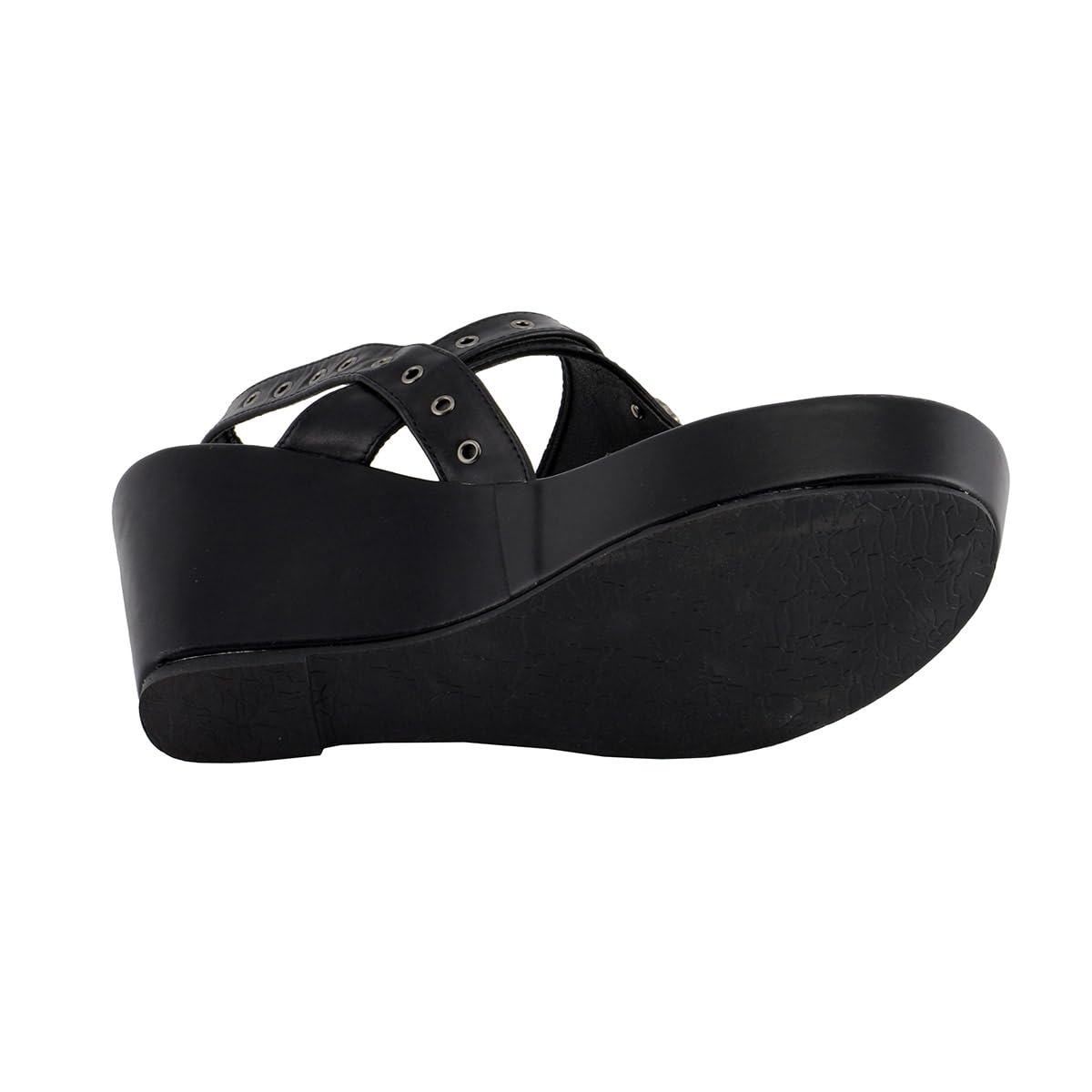 Milwaukee Leather Women's Buckle Strap Wedge Sandals - Comfortable Summer Casual Shoes for Walking, Beach & Outdoor Activities