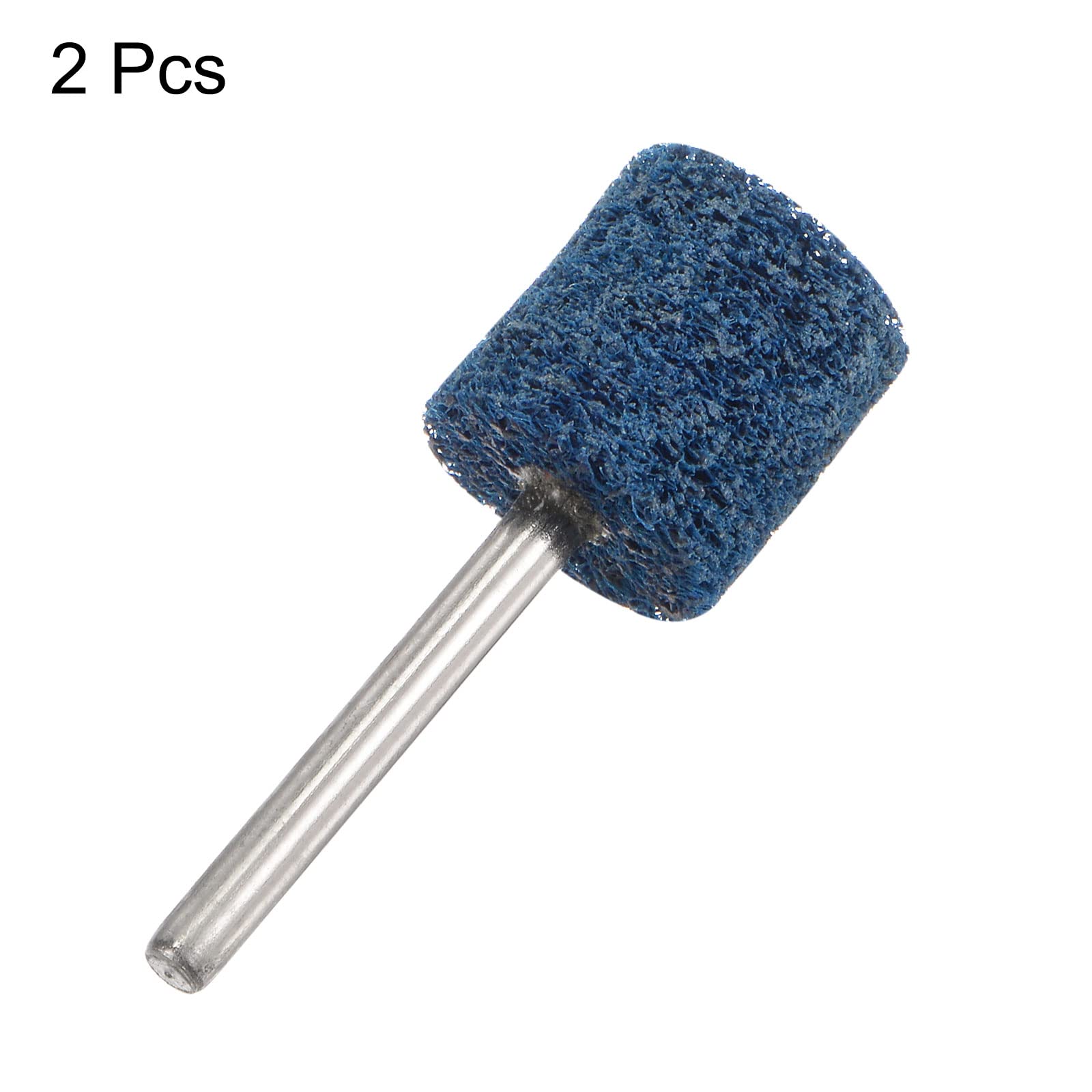 uxcell 2 Pack 14mm Nylon Fiber Mounted Point Grinding Head, 120 Grit Cylindrical Polishing Wheels for Rotary Tools - Perfect for Metal, Wood & Jewelry Finishing