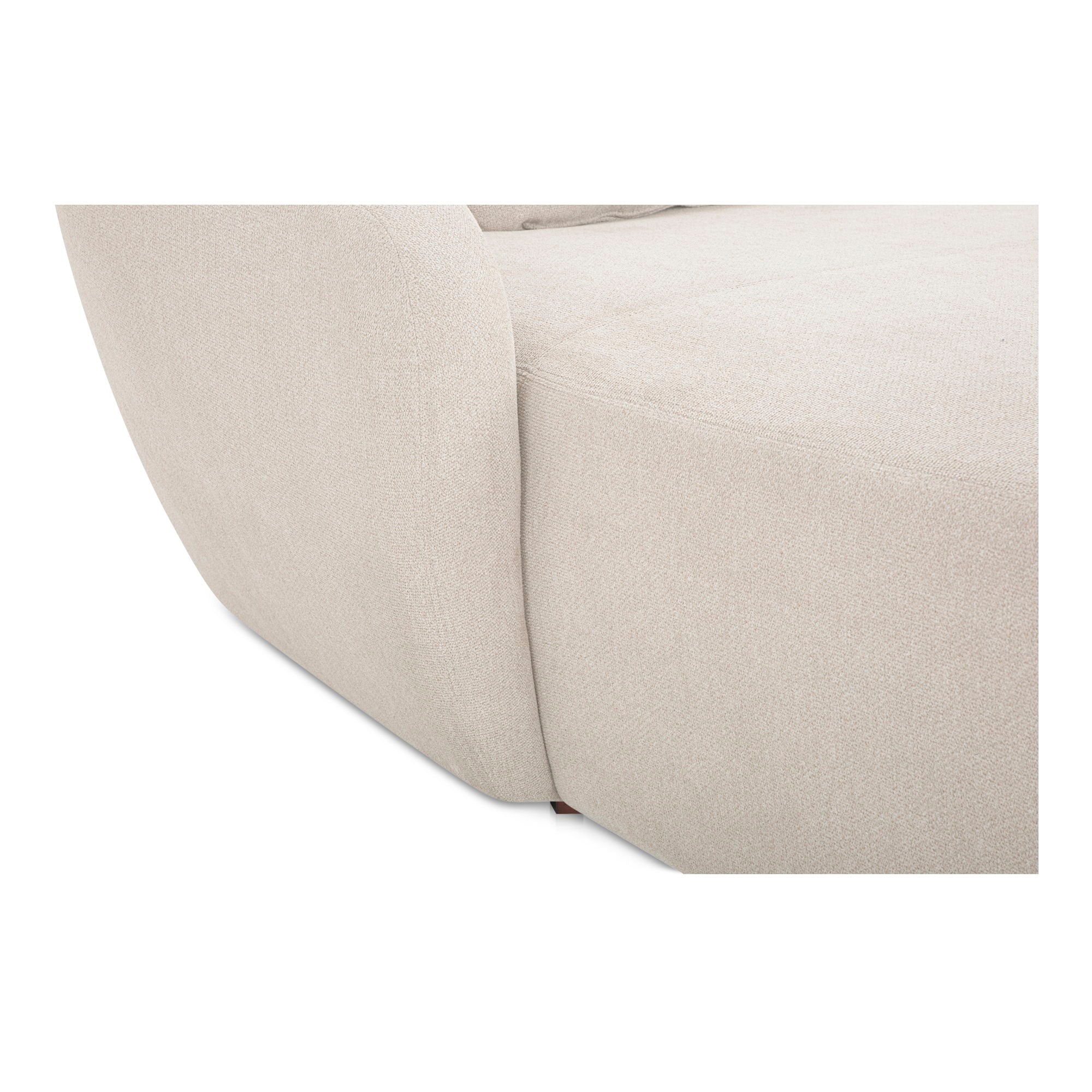 Amelia Nook Modular Left Sectional Sofa in Warm White - Perfect for Living Room, Lounge, and Modern Home Decor