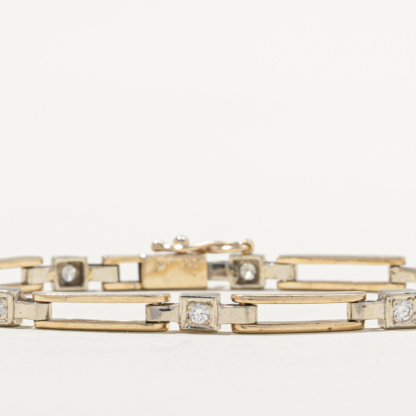 0.40ctw Diamond Open Bar Link Bracelet for Women - Elegant Tennis Bracelet for Everyday Wear & Special Occasions