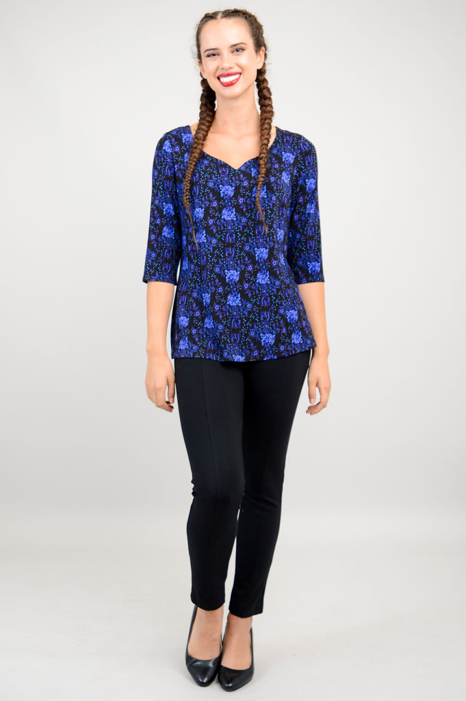 Annette Top - Rosemary Bamboo V-Neck Blouse for Women | Breathable & Comfortable Summer Tops | Perfect for Casual Outings, Office Wear & Date Nights