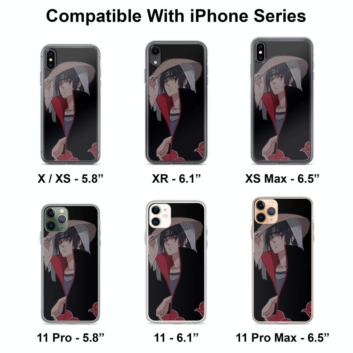 Ninja with Traditional Hat Phone Case for iPhone 15/14/13/12/11/X/Xs/Xr/8/7/6/6s Plus Pro Max - Clear Protective Cover - Perfect for Anime Fans & Japanese Culture Enthusiasts