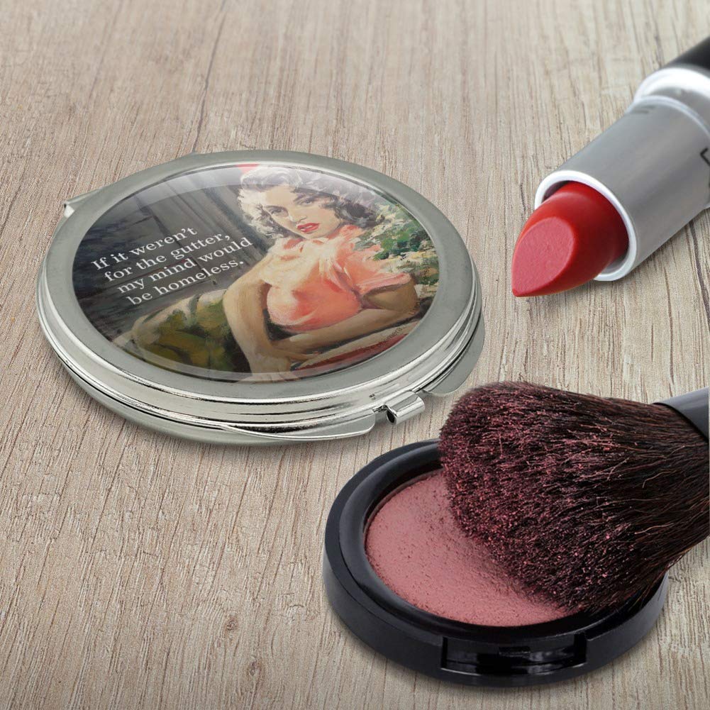 Funny Humor Travel Purse with Mirror - Compact Handbag for Makeup & Gifts