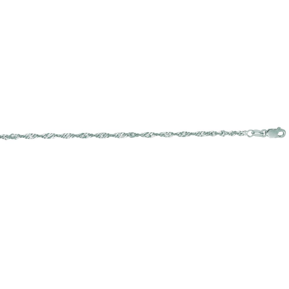 14K Gold 2.1mm Singapore Chain Necklace for Women - Dainty & Elegant Jewelry for Everyday Wear, Gifts & Special Occasions