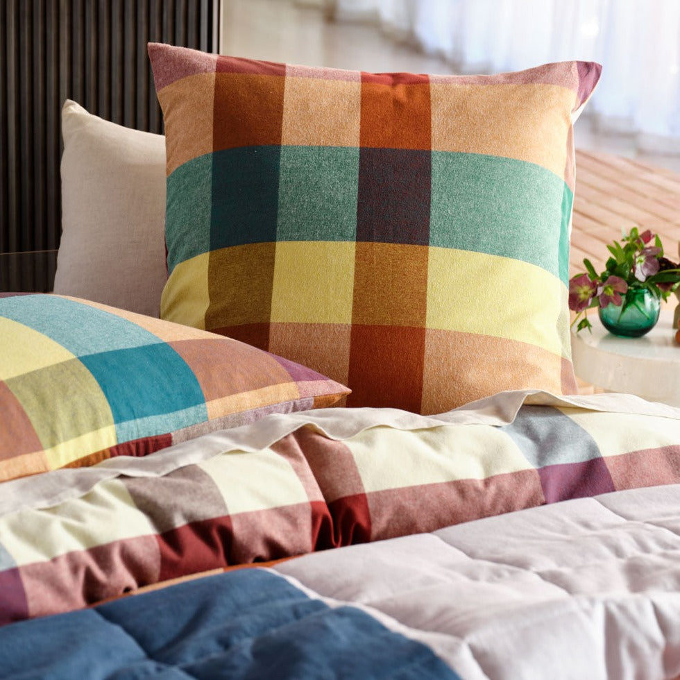 Premium Eastwood Pecan Quilt Cover Set - 100% Cotton Luxury Bedding by Linen House for Master Bedroom & Guest Room Decor