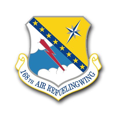 US Air Force 168th Air Refueling Wing Vinyl Decal Sticker Set - 3.8 Inch Military Emblem - 6 Pack - Perfect for Cars, Laptops, Helmets & DIY Projects