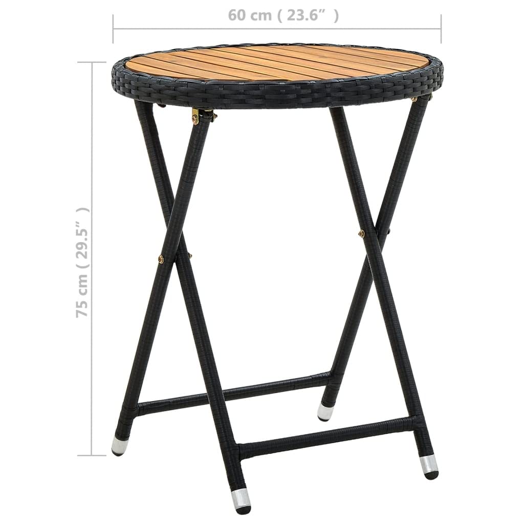 Outdoor Folding Tea Table - 23.6