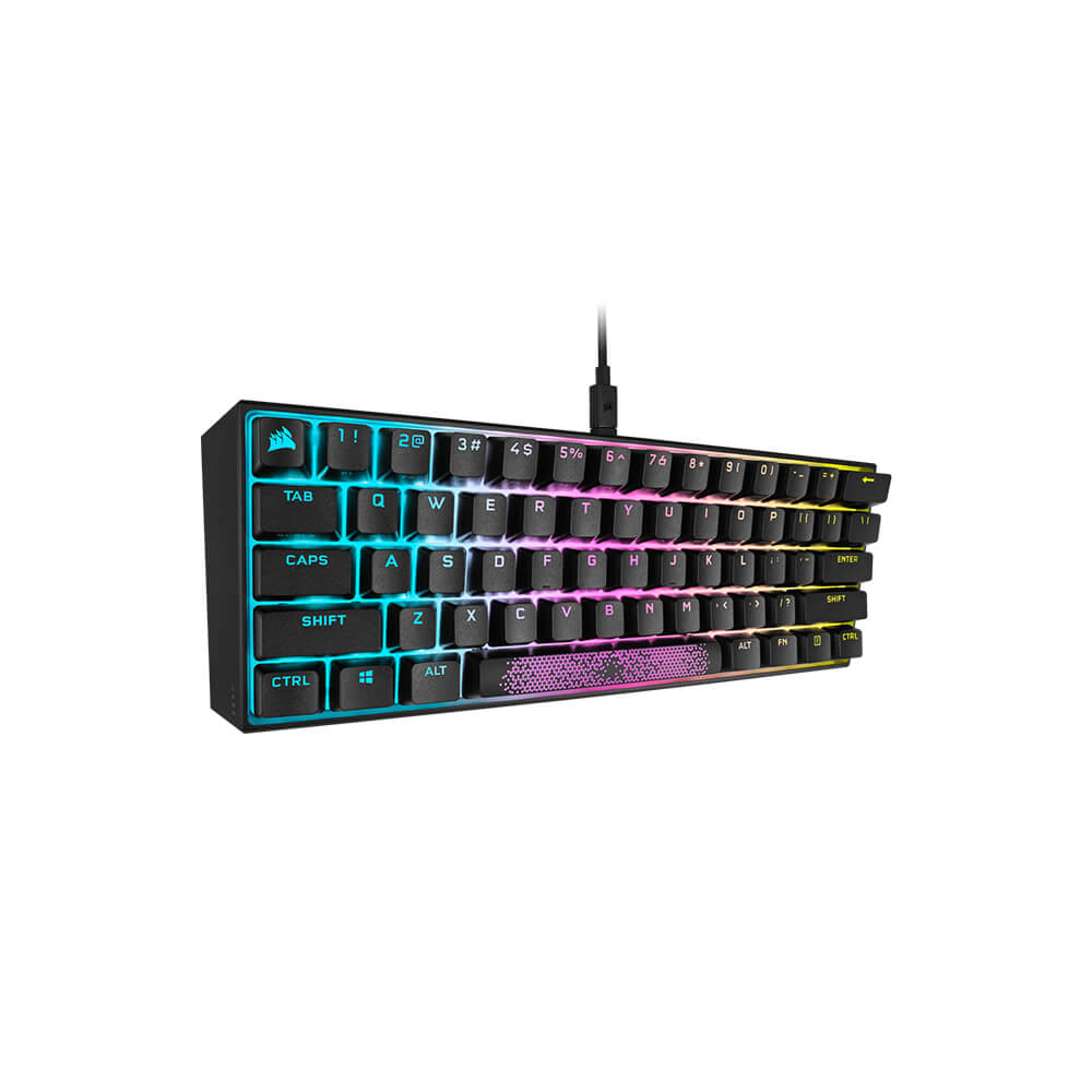 Corsair K65 Mini 60% RGB Mechanical Gaming Keyboard - Cherry MX Red Switches for Fast Typing & Gaming | Compact Design for PC, Mac, Laptop & Esports Setup