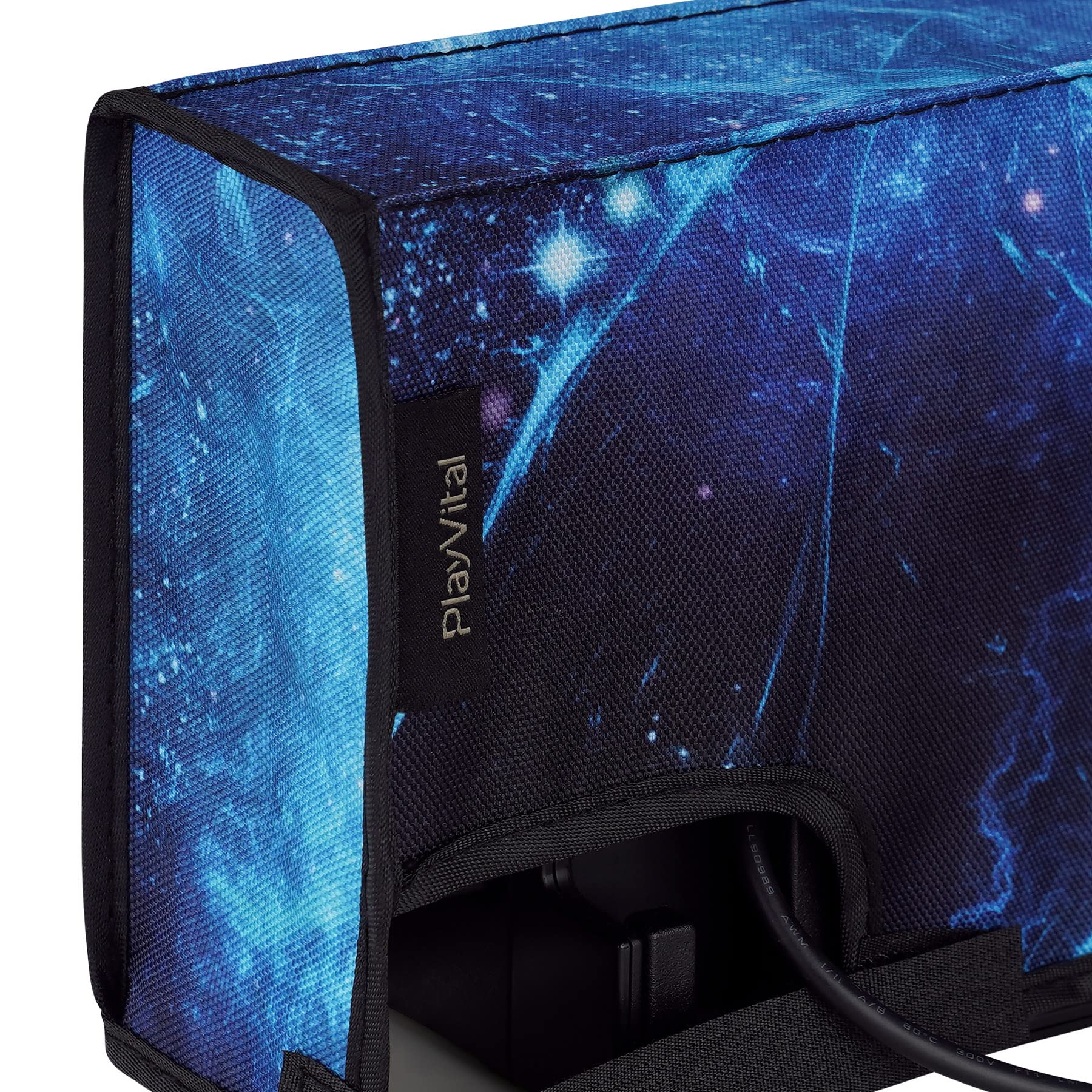 PlayVital Waterproof Dust Cover for Nintendo Switch OLED & Dock - Anti-Scratch Protective Sleeve for Nintendo Switch Console (Blue Nebula) - Perfect for Travel, Storage & Home Gaming Protection