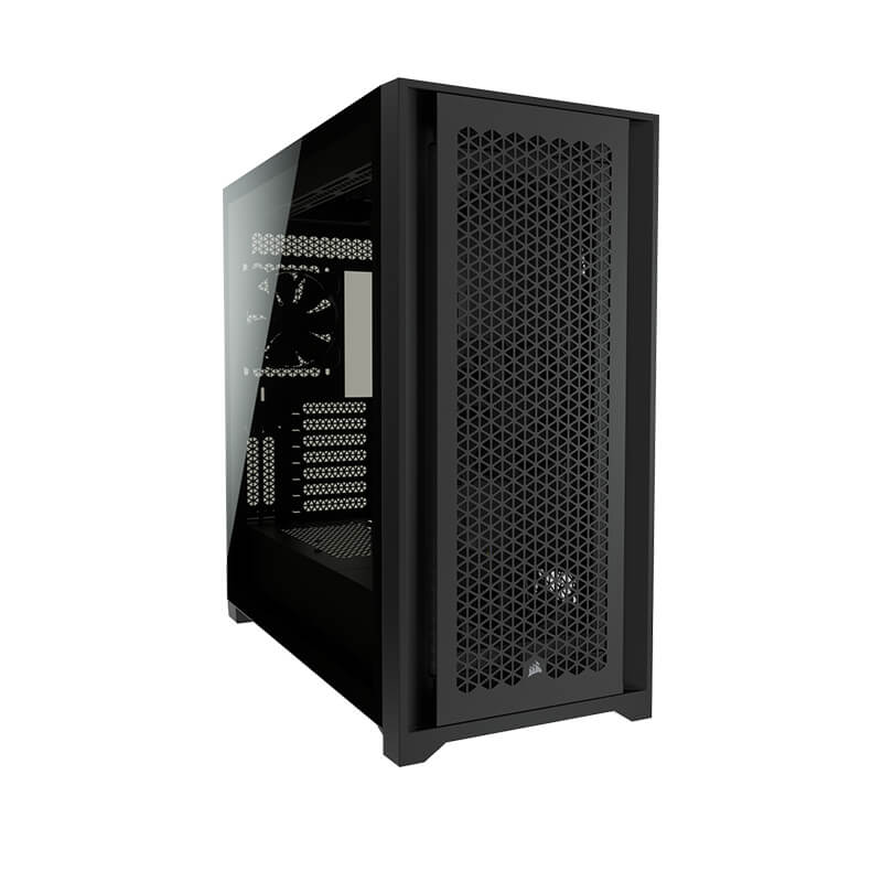 Corsair 5000D AIRFLOW Mid Tower PC Case - Black Tempered Glass, High Airflow Design for Gaming & Workstation Builds - Perfect for Streamers & Content Creators