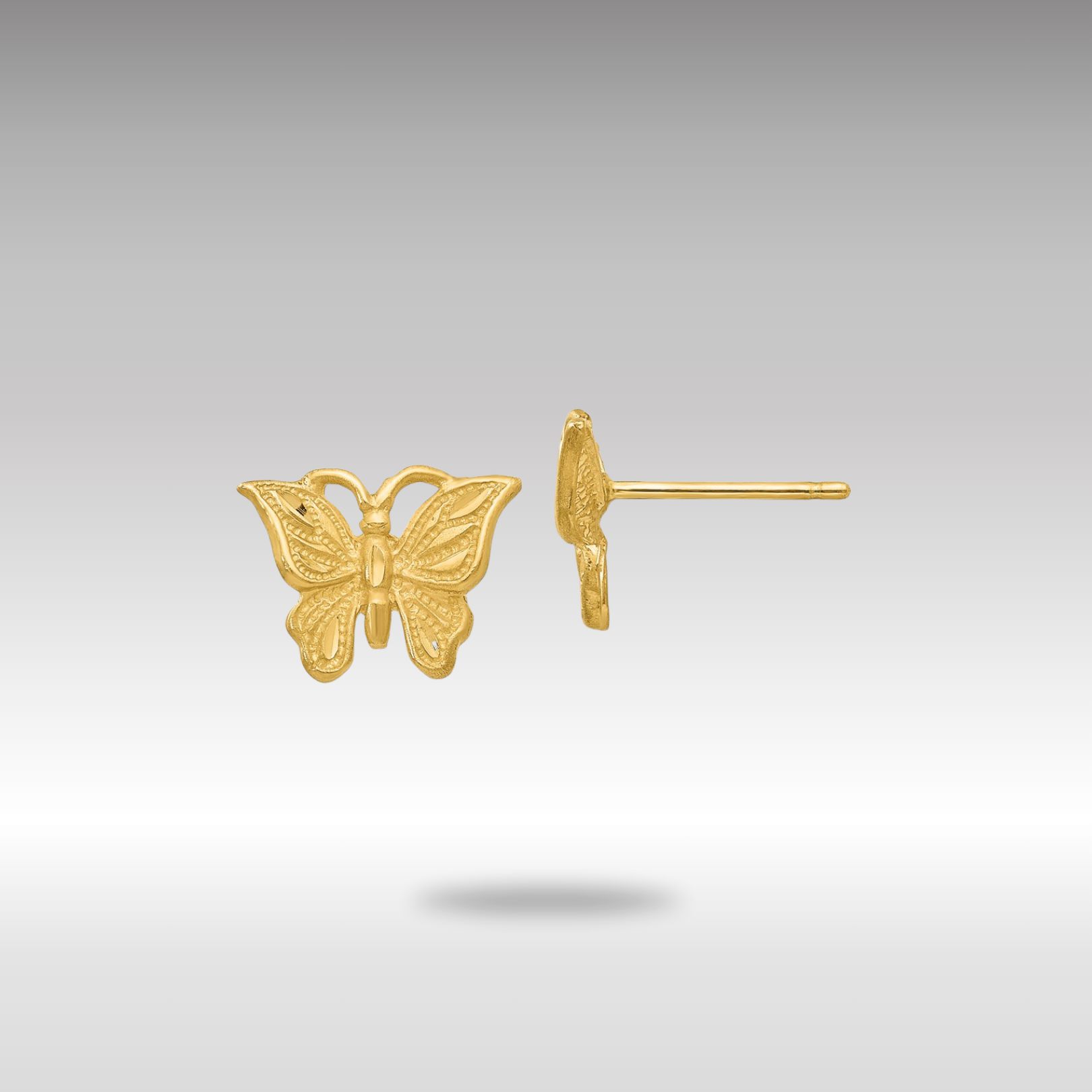Exquisite Gold Diamond-Cut Butterfly Earrings TC746 – Elegant Jewelry for Women, Perfect for Parties, Weddings & Special Occasions
