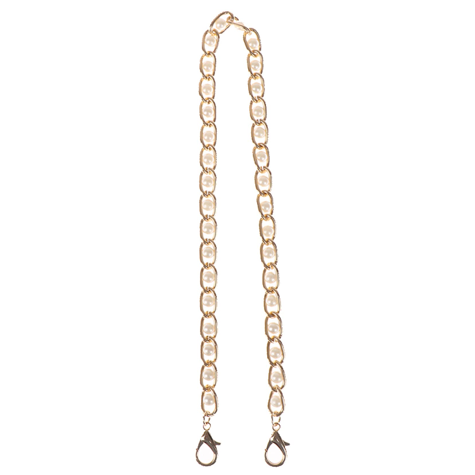 Elegant Metal Bag Chain with Small Imitation Pearls - Crossbody Purse Strap Replacement, Handbag Handle Accessory for Women | Perfect for Tote Bags, Evening Purses & Boho Fashion Accessories