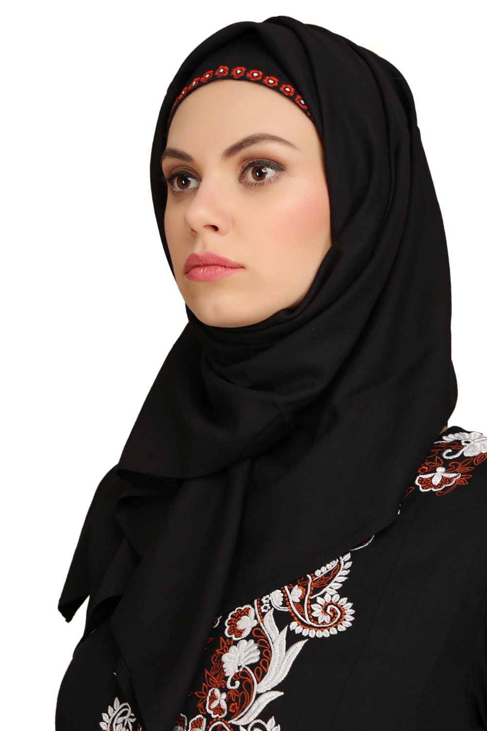 Zohra Black Rayon Hijab - Soft & Breathable Muslim Headscarf for Women - Perfect for Daily Wear, Prayer & Modest Fashion