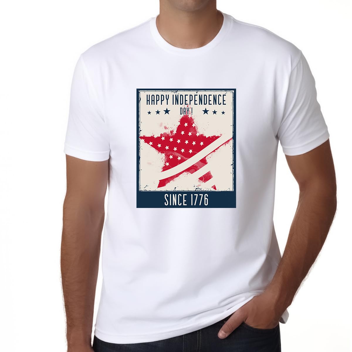 4th of July Shirts for Men - Patriotic American Flag Tee - Vintage USA Independence Day T-Shirts - Perfect for BBQ, Fireworks & Summer Celebrations