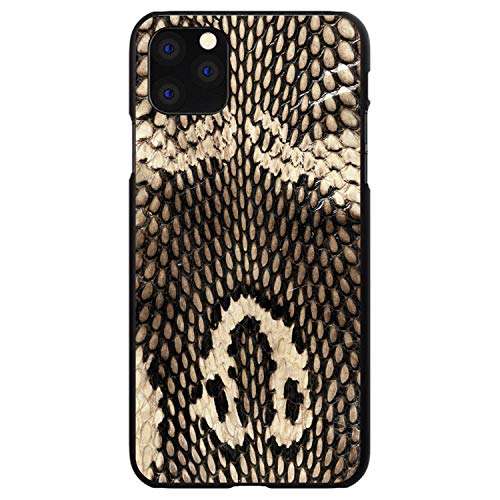 Brown Tan Snake Skin Texture On Black Case