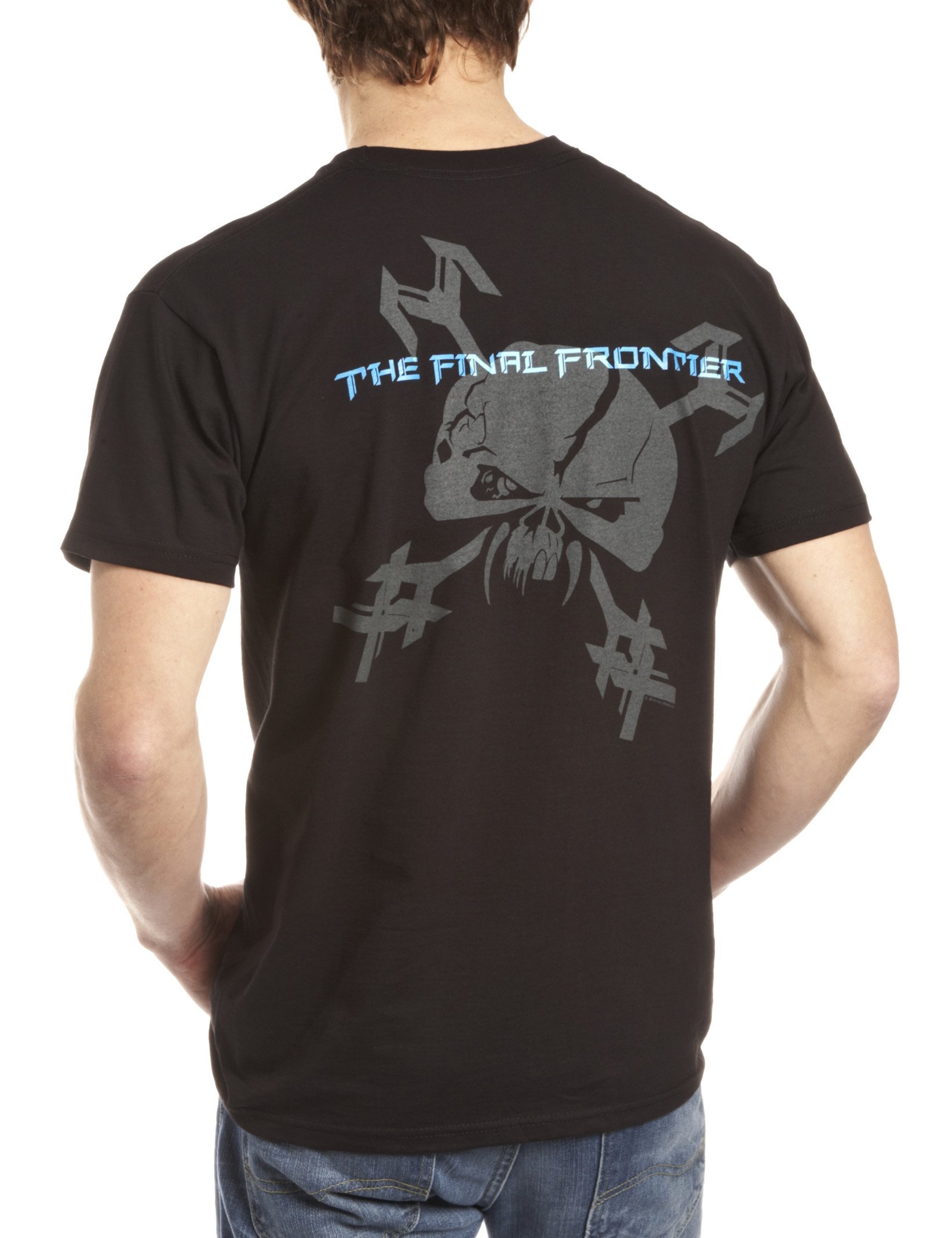 Iron Maiden Men's T-Shirt - Final Frontier Album Graphic Tee - Black Cotton Band Shirt - Medium Size - Perfect for Concerts & Rock Music Fans