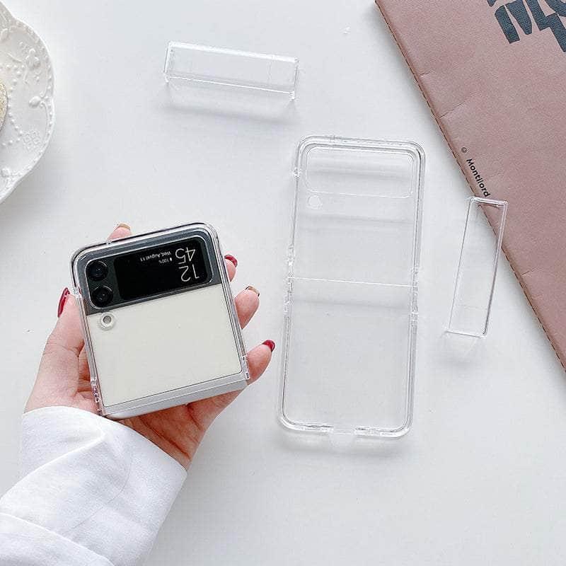 Samsung Galaxy Z Flip 3 Clear Hard Hinge Protector Case - Durable Scratch-Resistant Cover for Everyday Use & Travel Protection