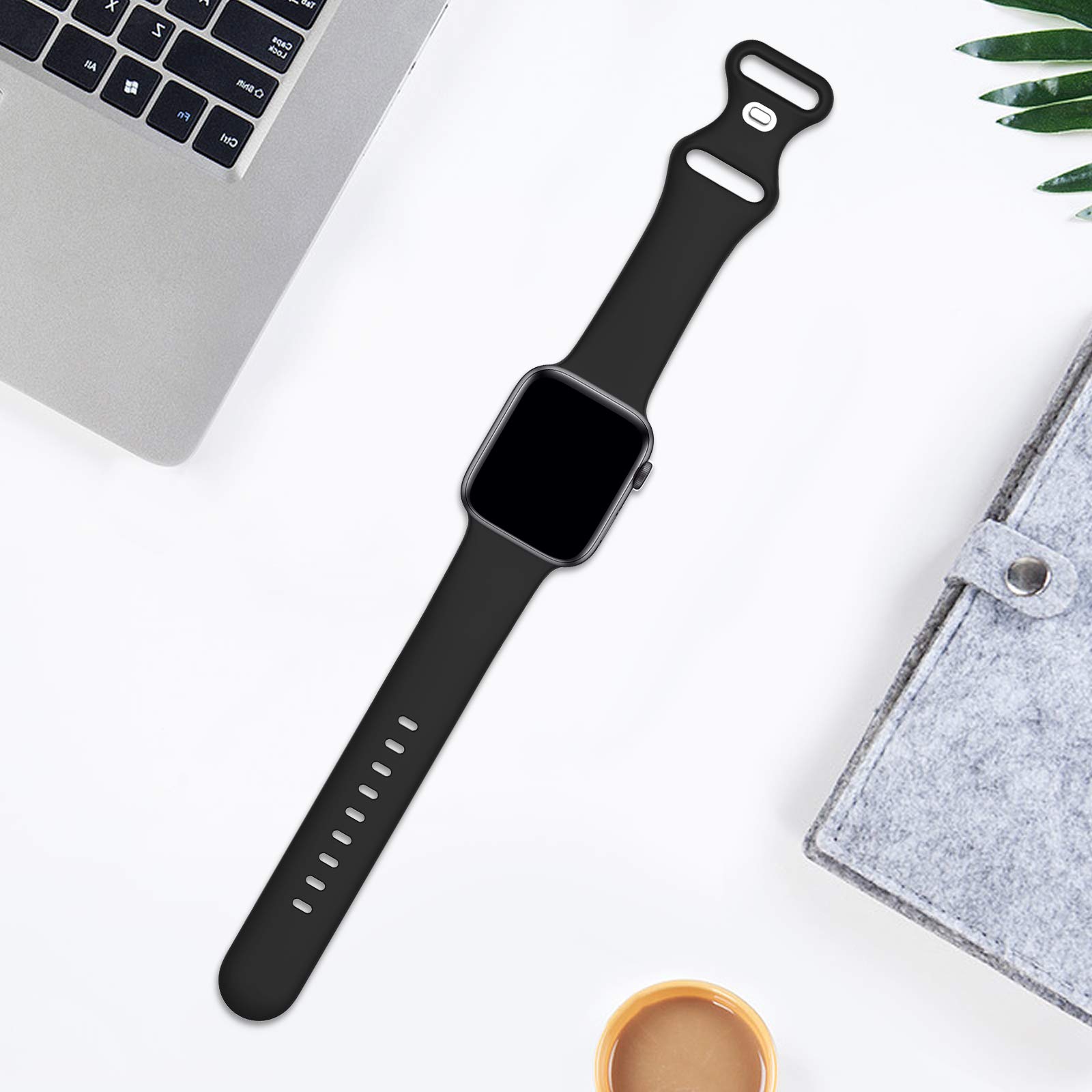 Premium Sport Bands for Apple Watch 38mm 40mm 41mm 42mm 44mm 45mm 49mm - Soft Silicone Waterproof Strap Compatible with iWatch Ultra 2, Series 9/8/7/6/5/4/3/2/1 & SE - Unisex Design for Men & Women - Perfect for Workouts, Swimming & Everyday Wear