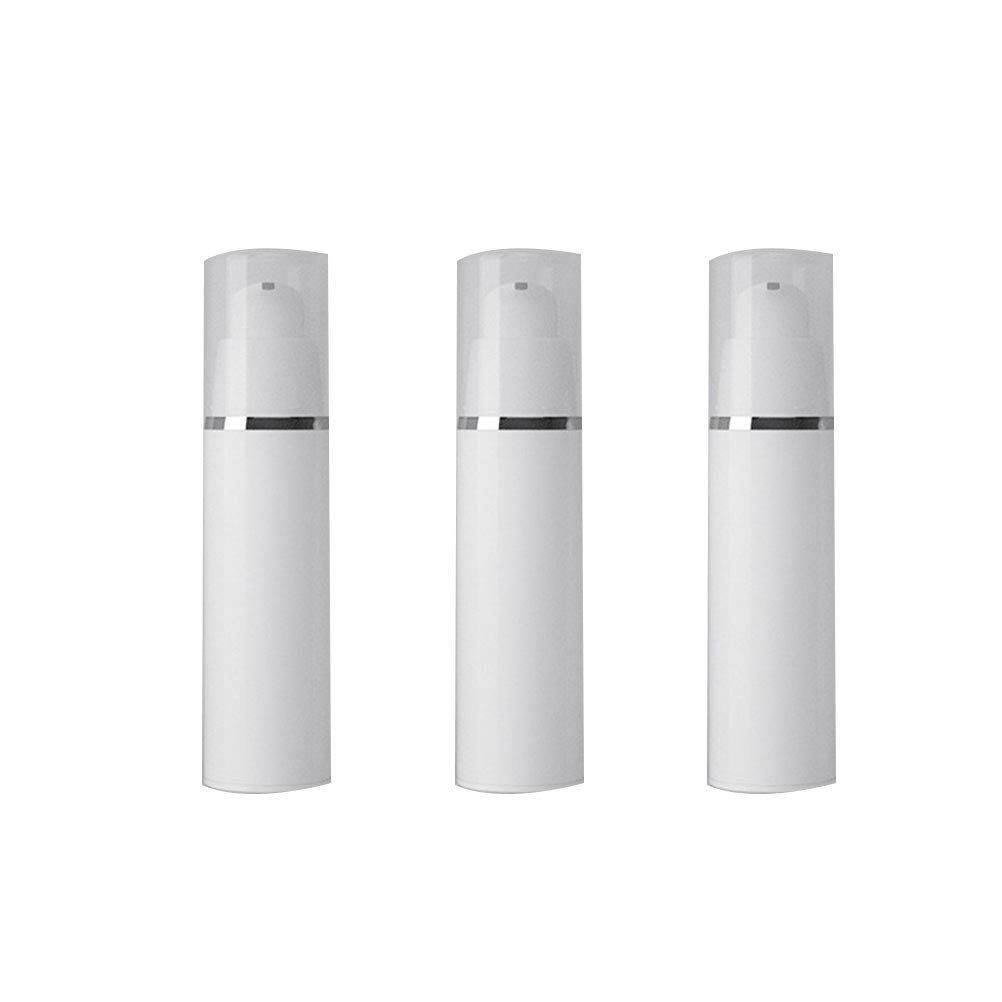 3pcs Cabilock Airless Pump Bottles - Clear Vacuum Cosmetic Containers for Lotion, Serum & Cream | Travel-Friendly Leakproof Makeup Dispenser | Perfect for Skincare, Travel & Daily Beauty Routine