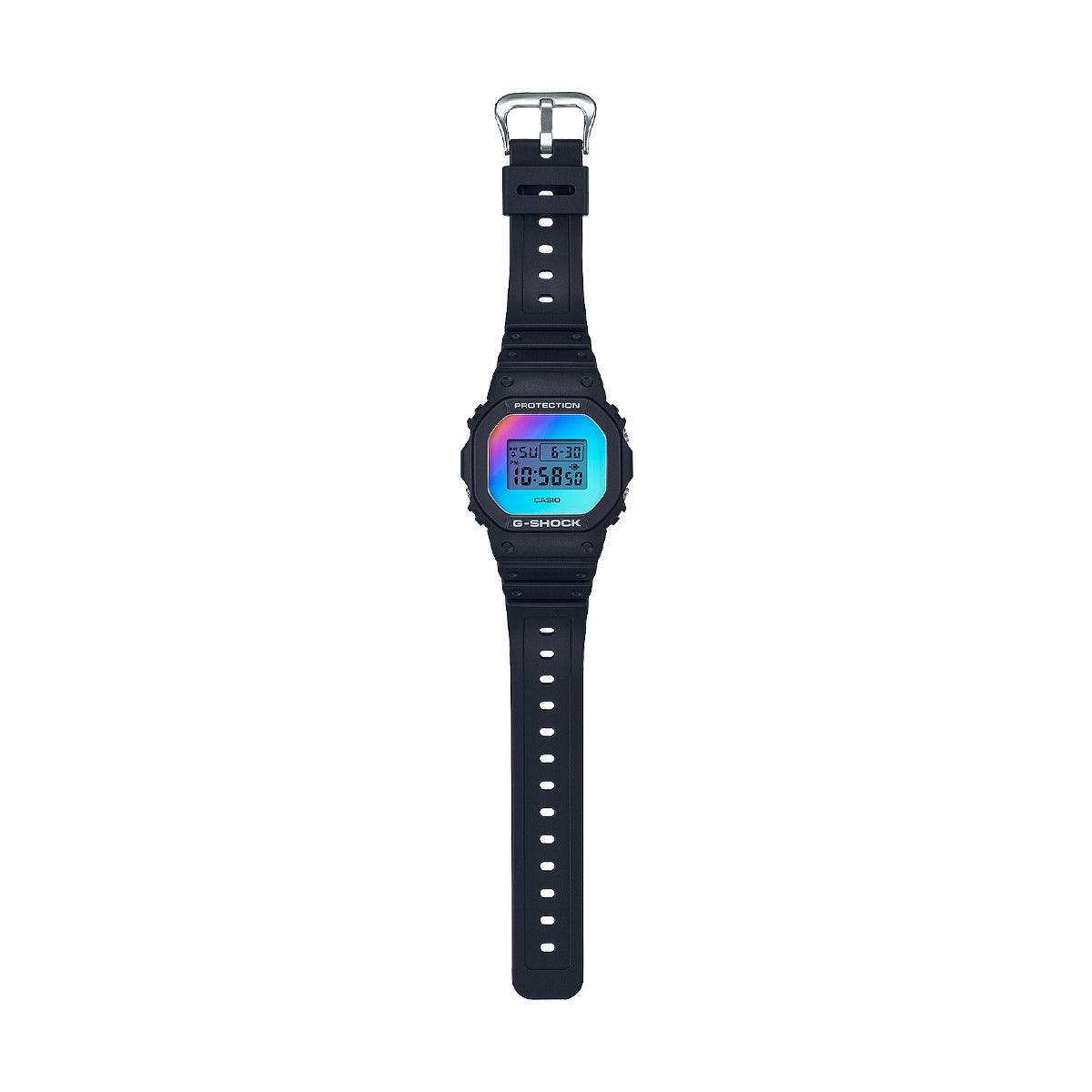 Casio G-Shock DW-5600 Iridescent Black Digital Watch for Men - Durable, Water-Resistant & Shockproof for Outdoor, Sports & Daily Wear