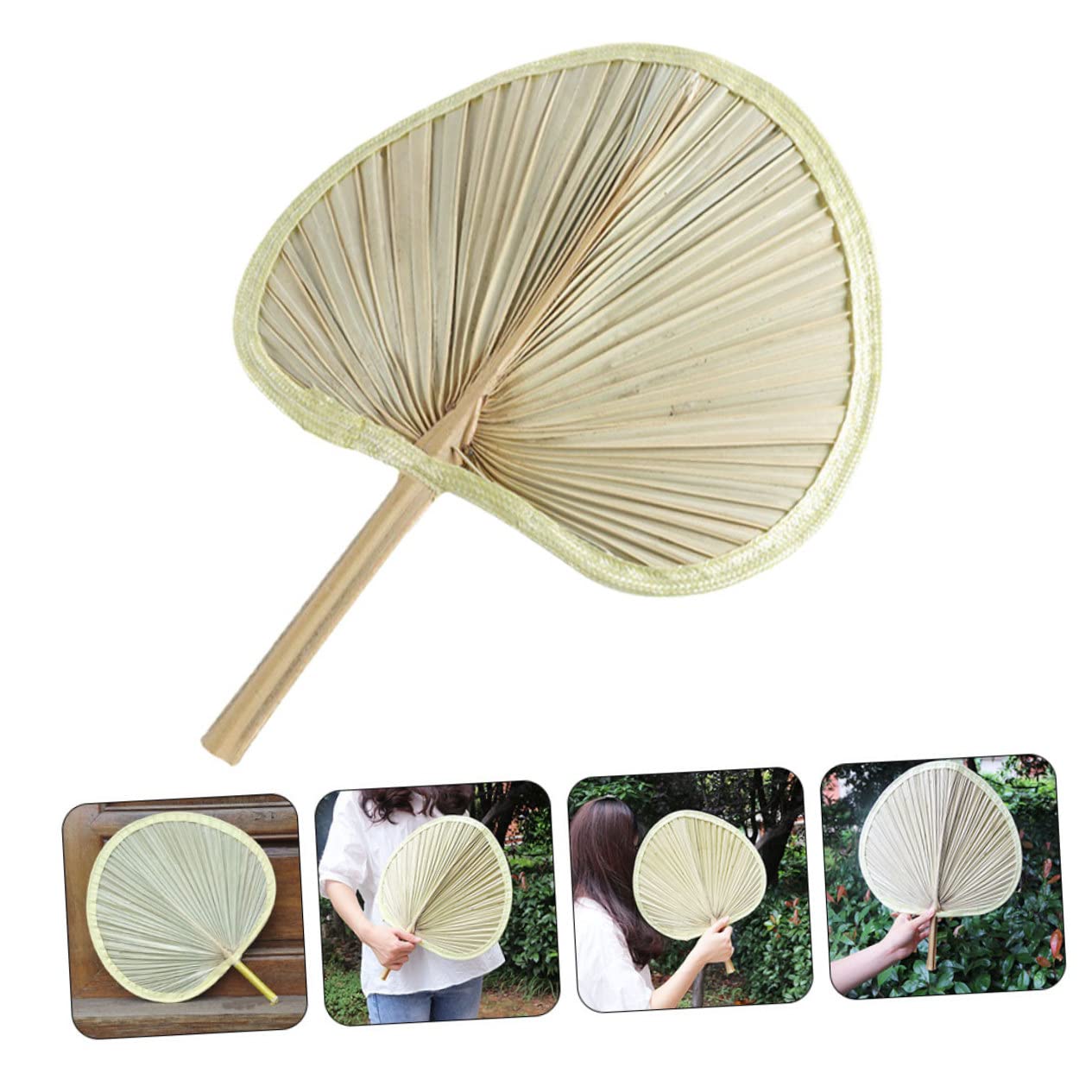Handmade Seagrass Banana Leaf Fan - Natural Eco-Friendly Wall Decor for Summer, Boho Home Decor, Indoor Hand Fan for Cooling - Perfect for Living Room, Bedroom, Beach House & Tropical Themed Parties